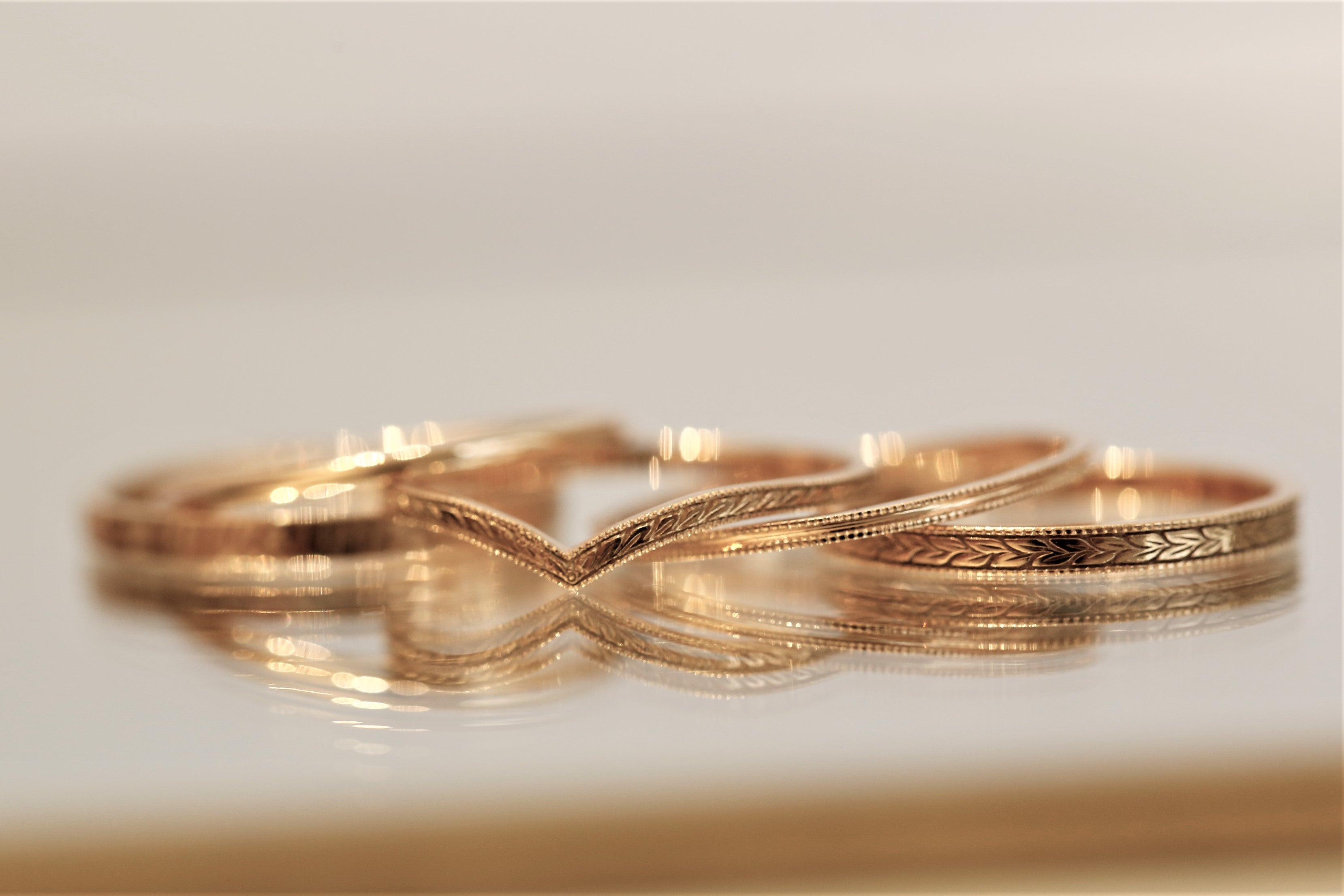 wedding bands patterned woman