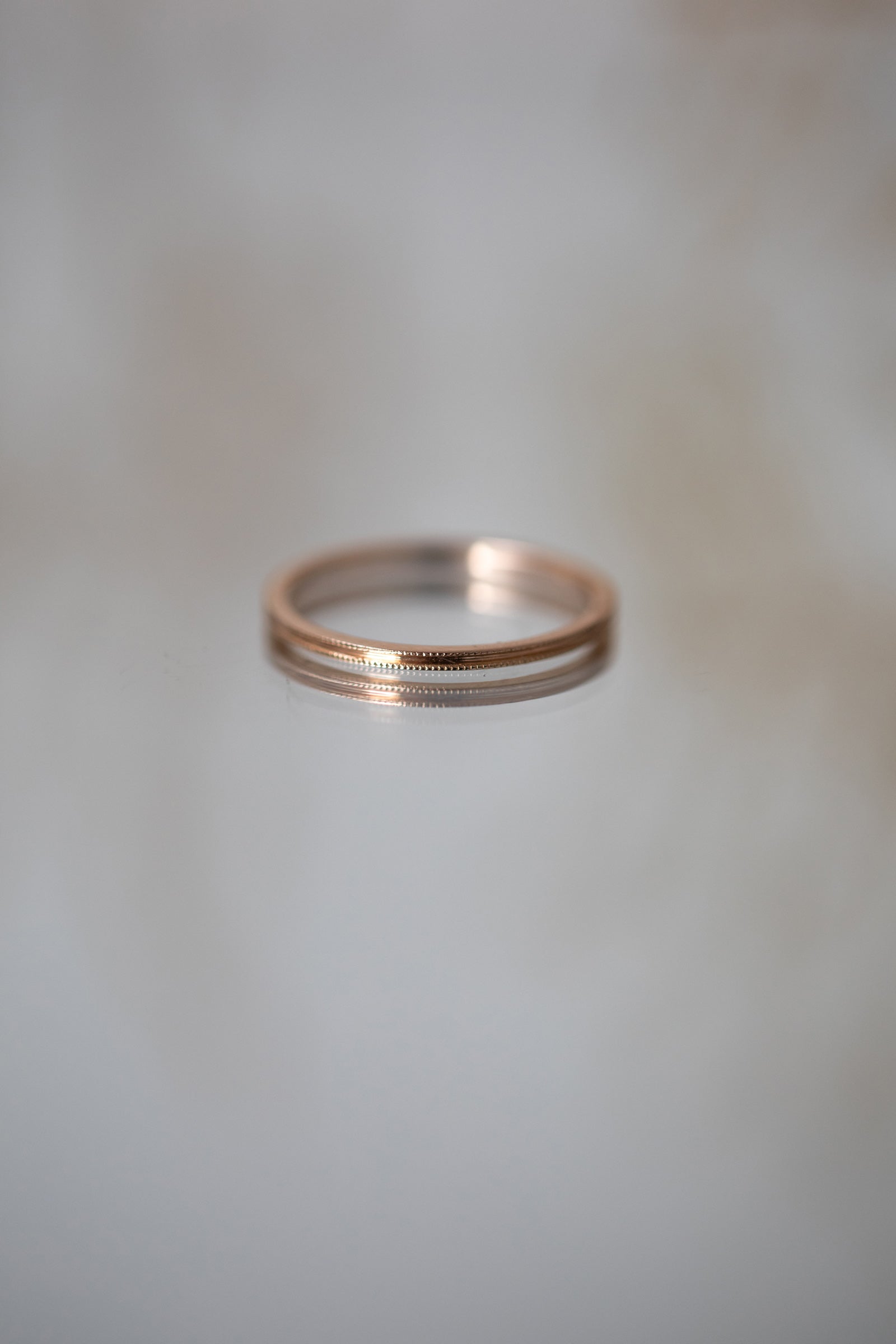wedding band Double Milgrain Square 1,5 mm