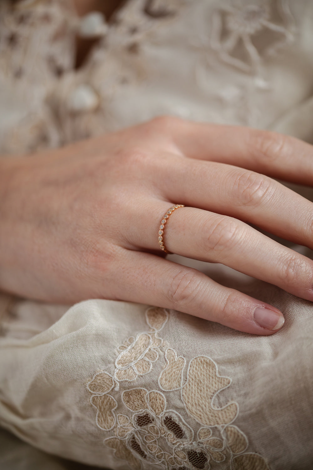 Celeste Brillant cut wedding band