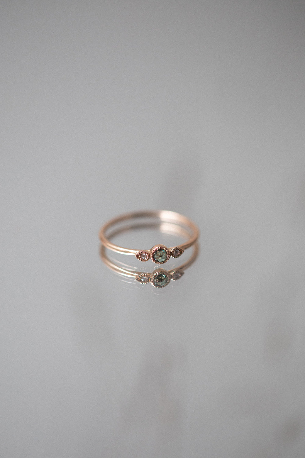Love ring Céleste S Green sapphire