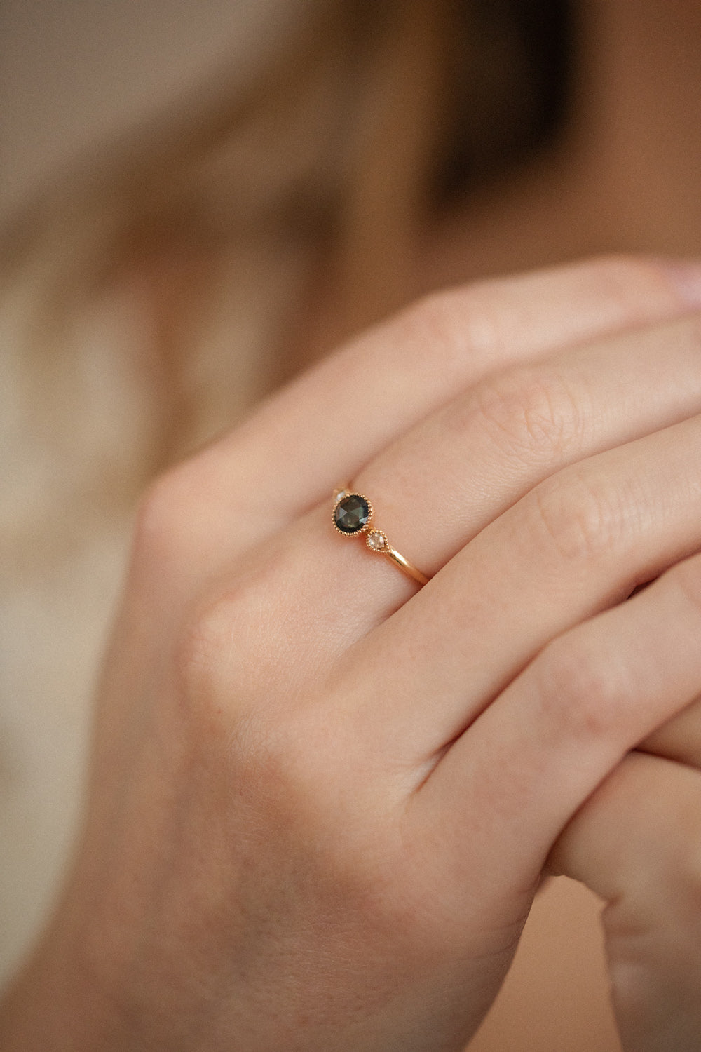 Céleste Love Ring Céleste Sapphire Mermaid Rosecut