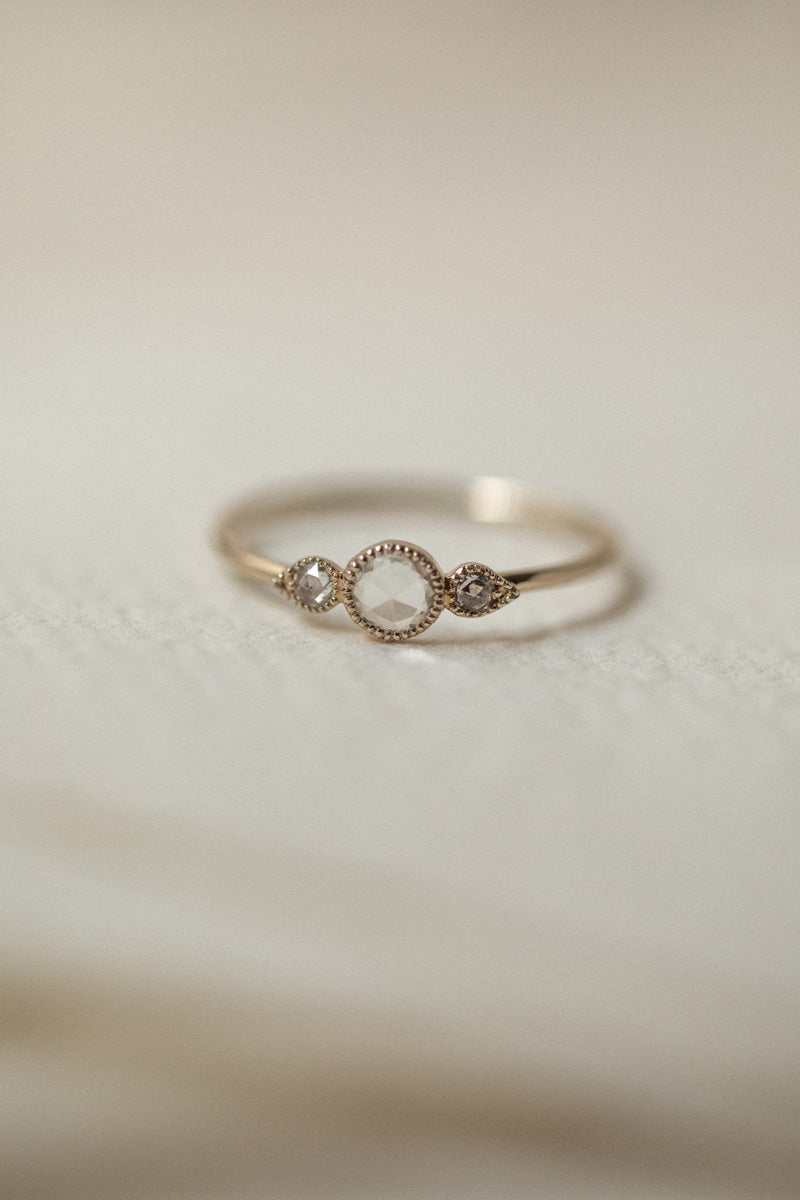 Céleste Love Ring, Céleste , Rosecut White Sapphire - Archives