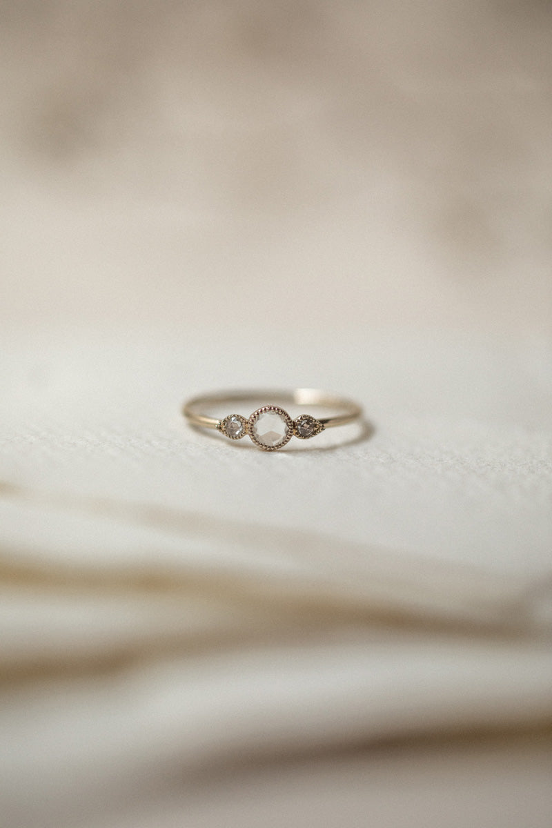 Céleste Love Ring, Céleste , Rosecut White Sapphire - Archives
