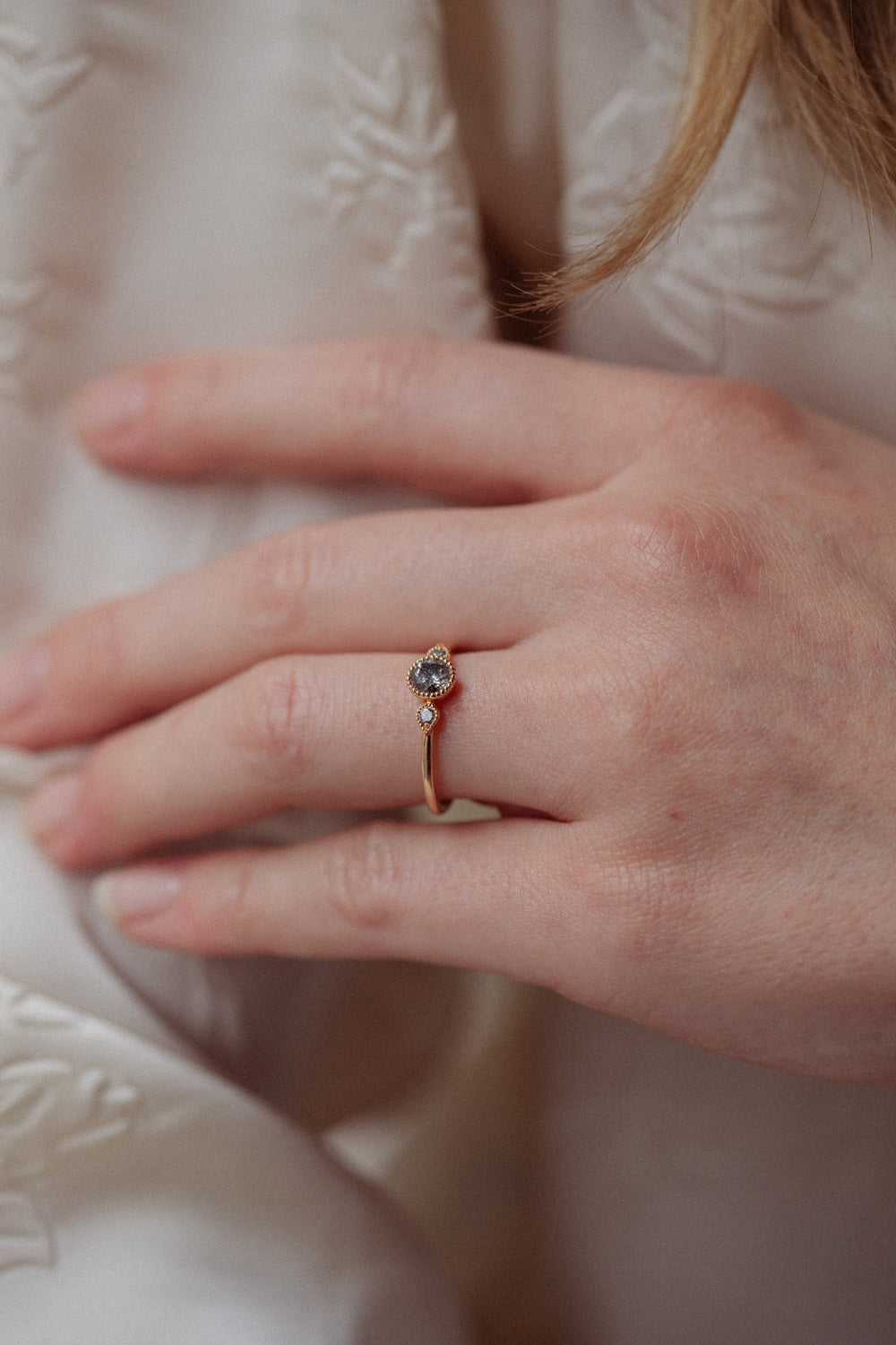Love Ring Céleste L Diamonds Salt & Pepper