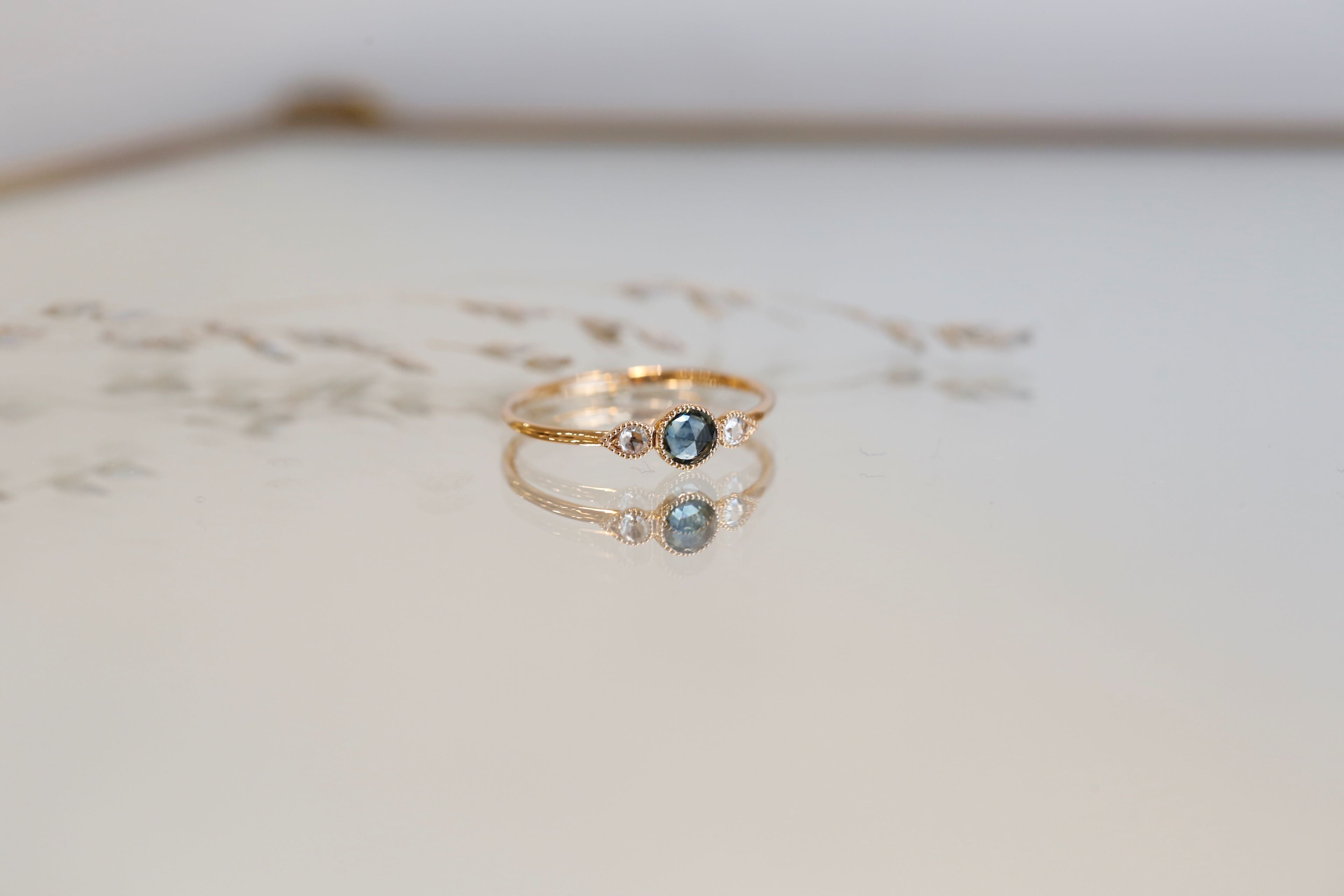 Love ring Céleste M Sapphire mermaid