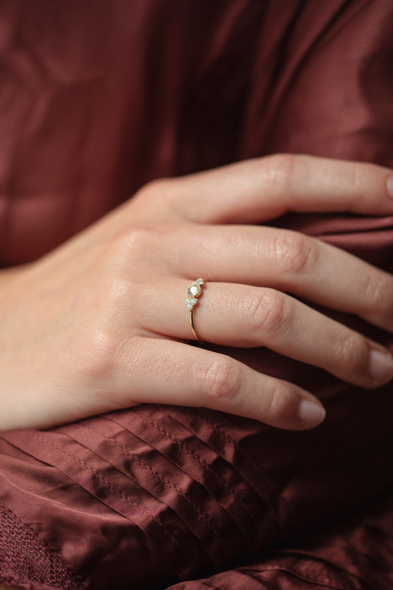 Flora M White Sapphire Ring - Archives
