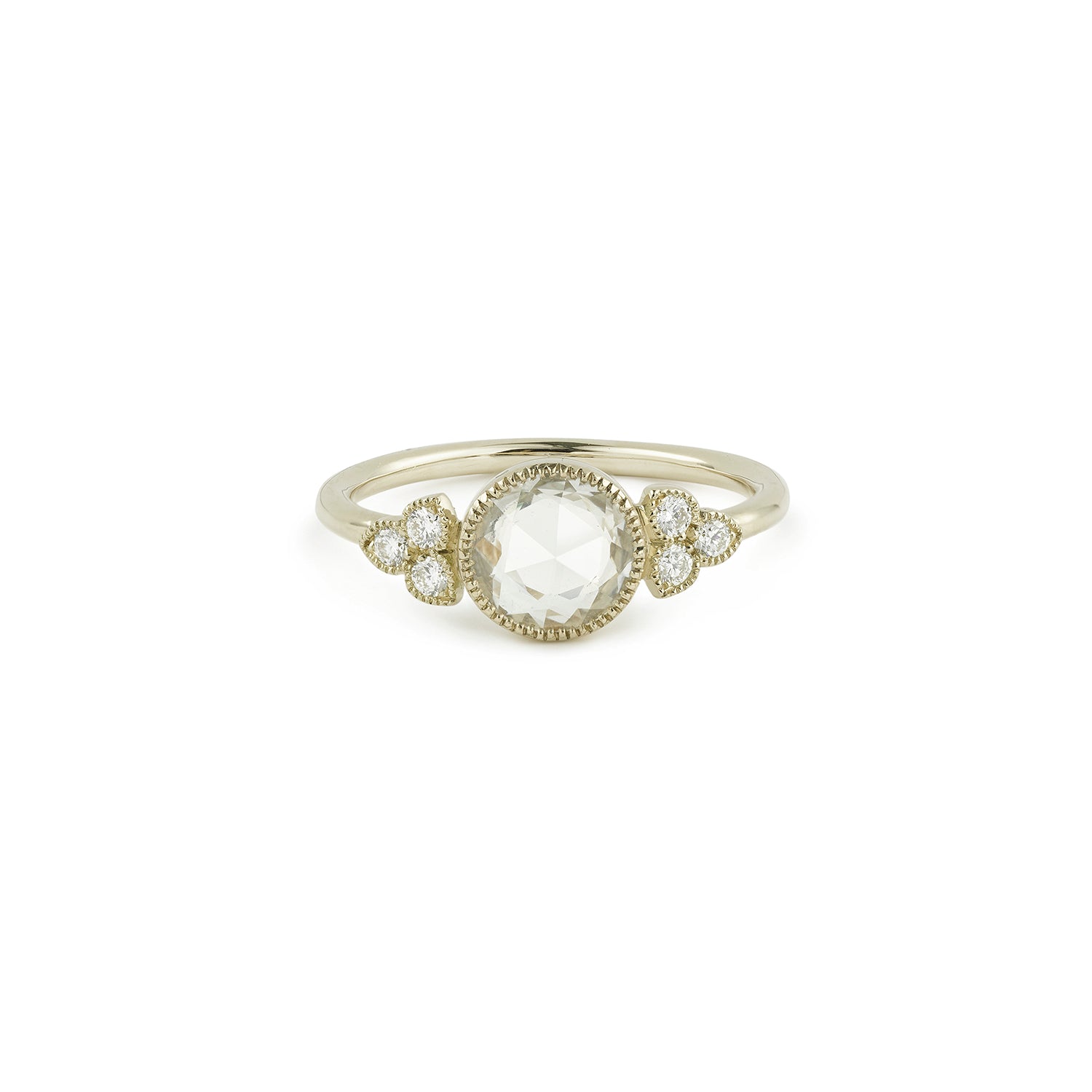 Ring Flora XL White Sapphire Rosecut