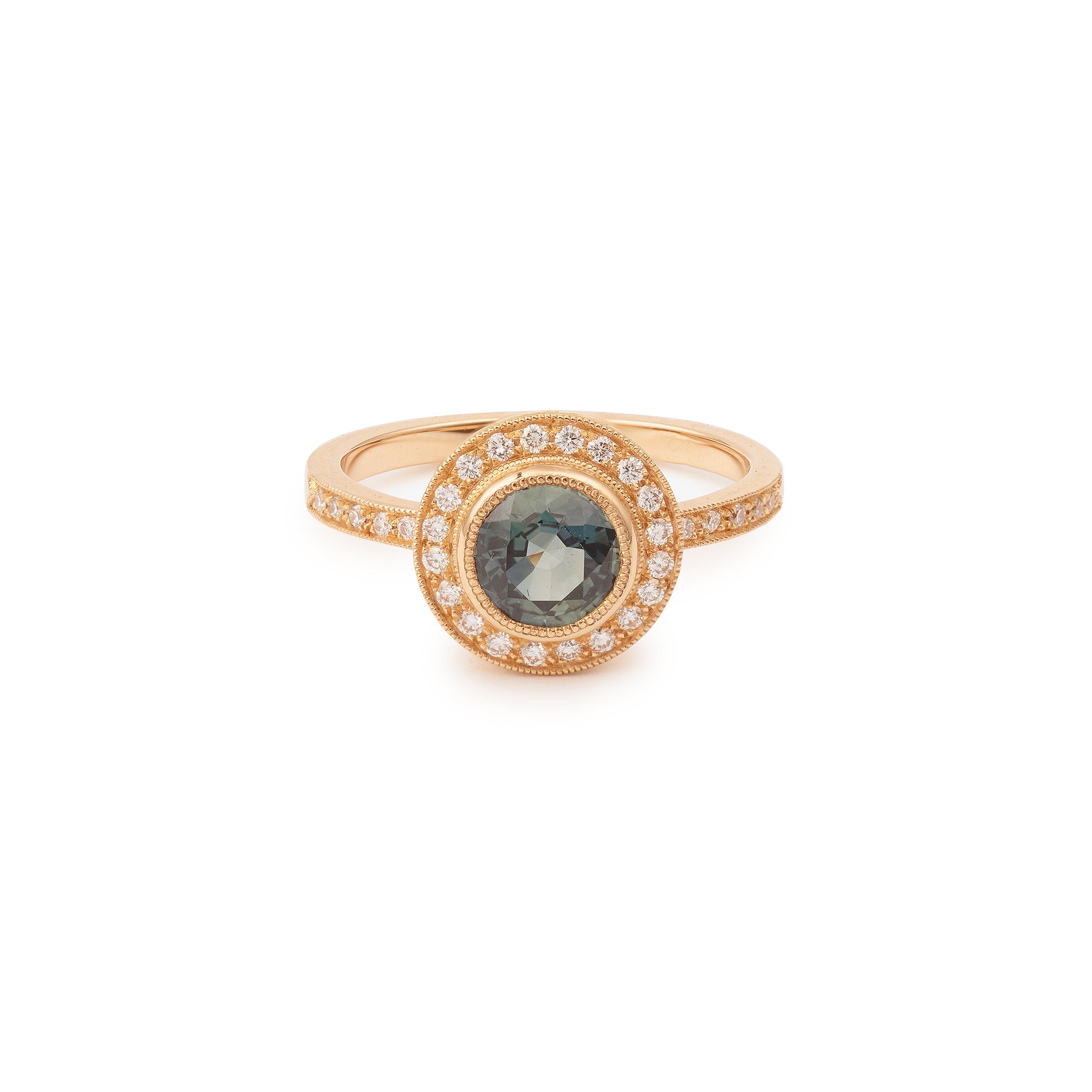 Ring Aphrodite XL engraved Saphir Mermaid