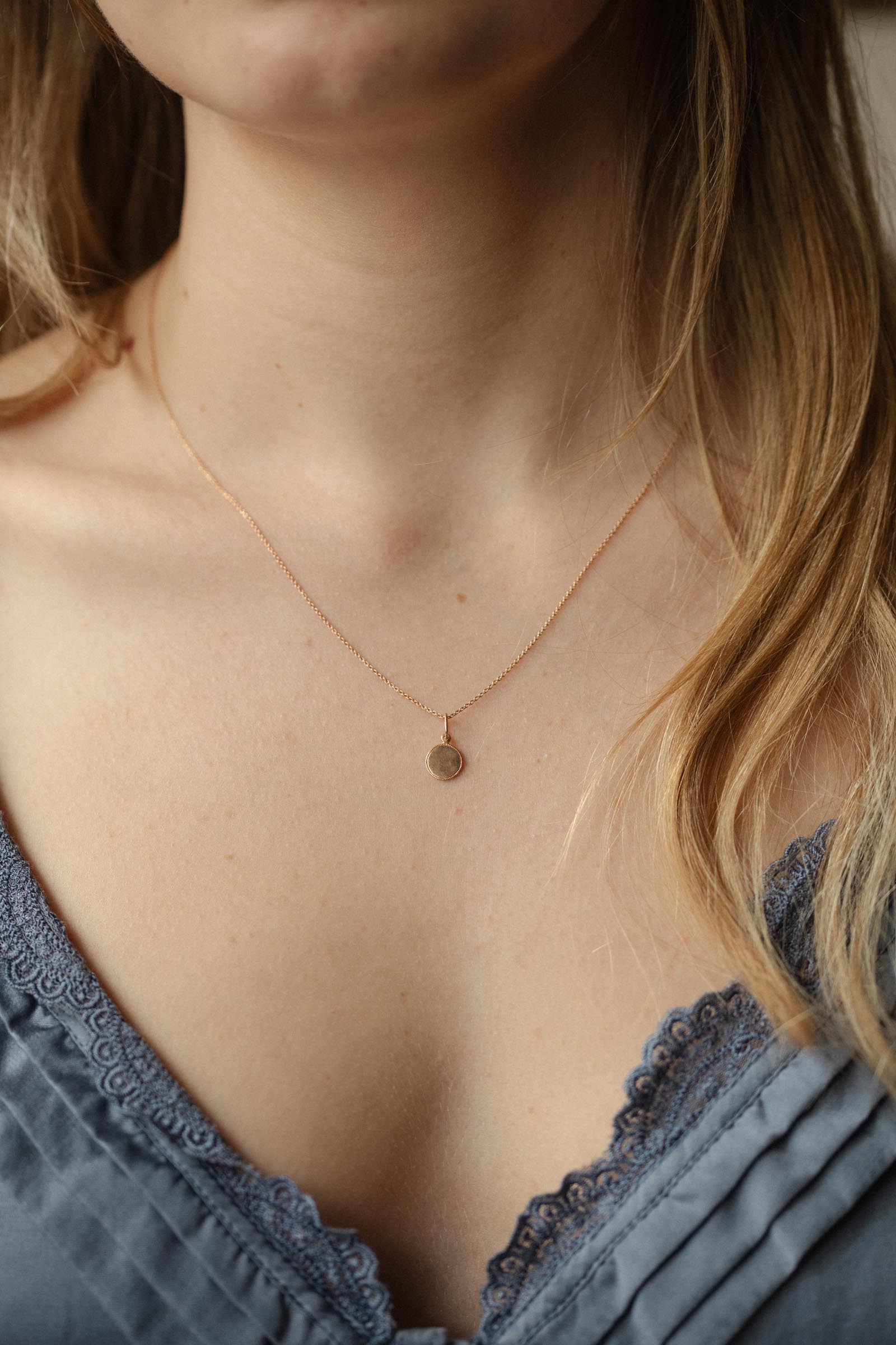 Milgrain Mini Medal 5 mm