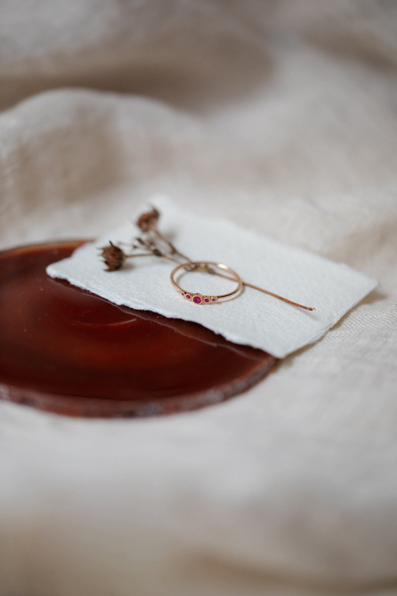 Ring Petit AmourCélesteRuby Raspberry