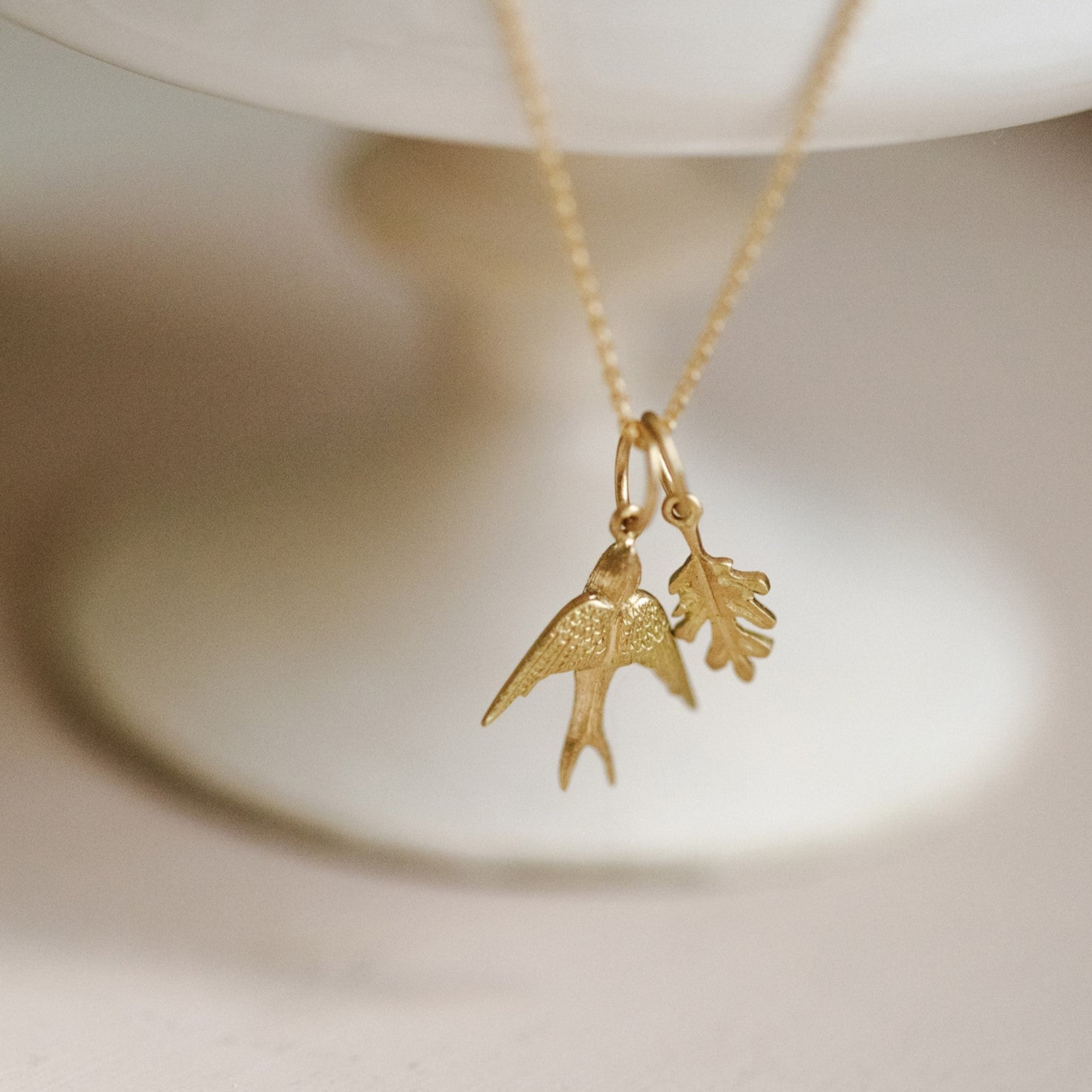 Oak leaf charm