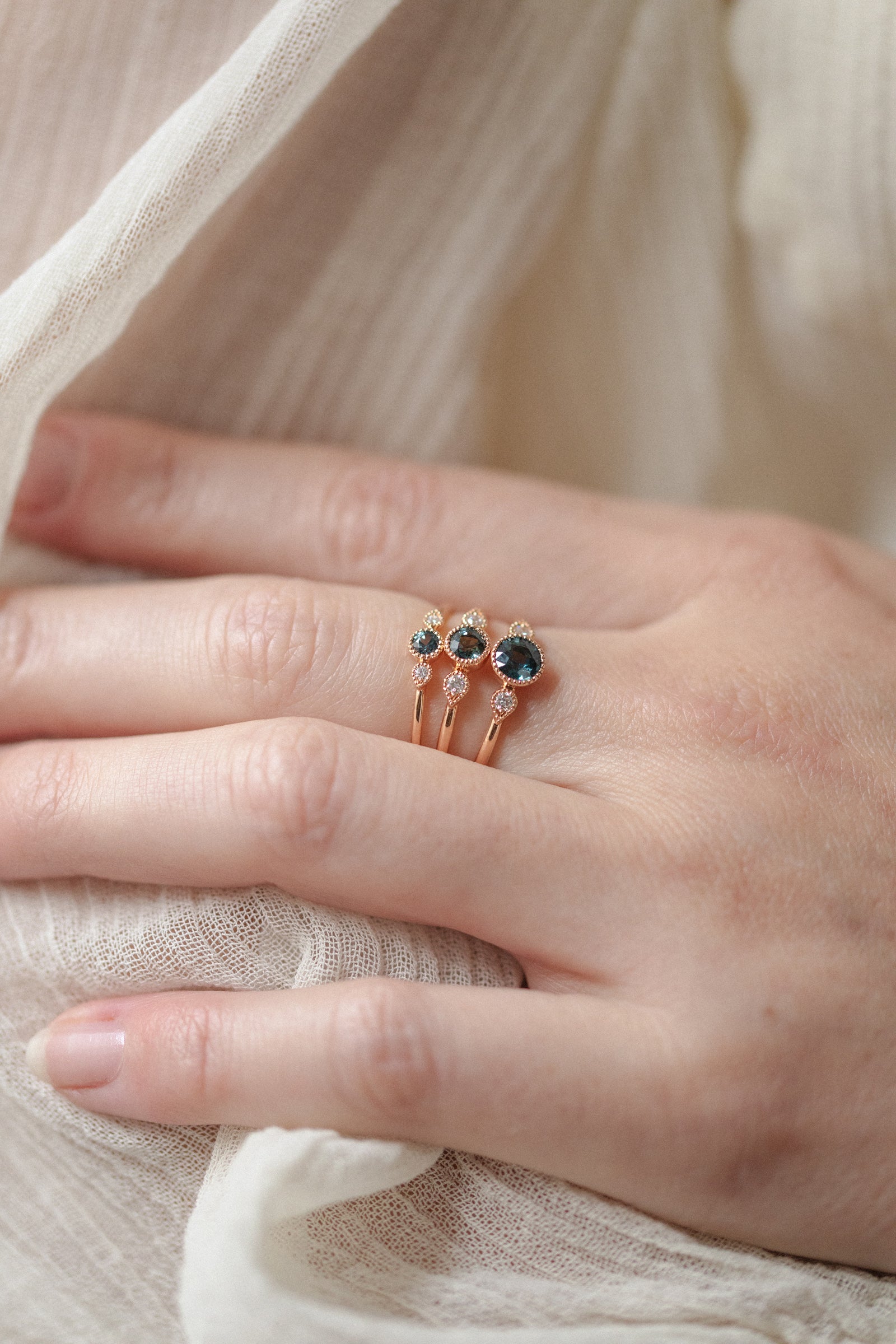 Ring Amour Céleste L Saphir Mermaid Brillant