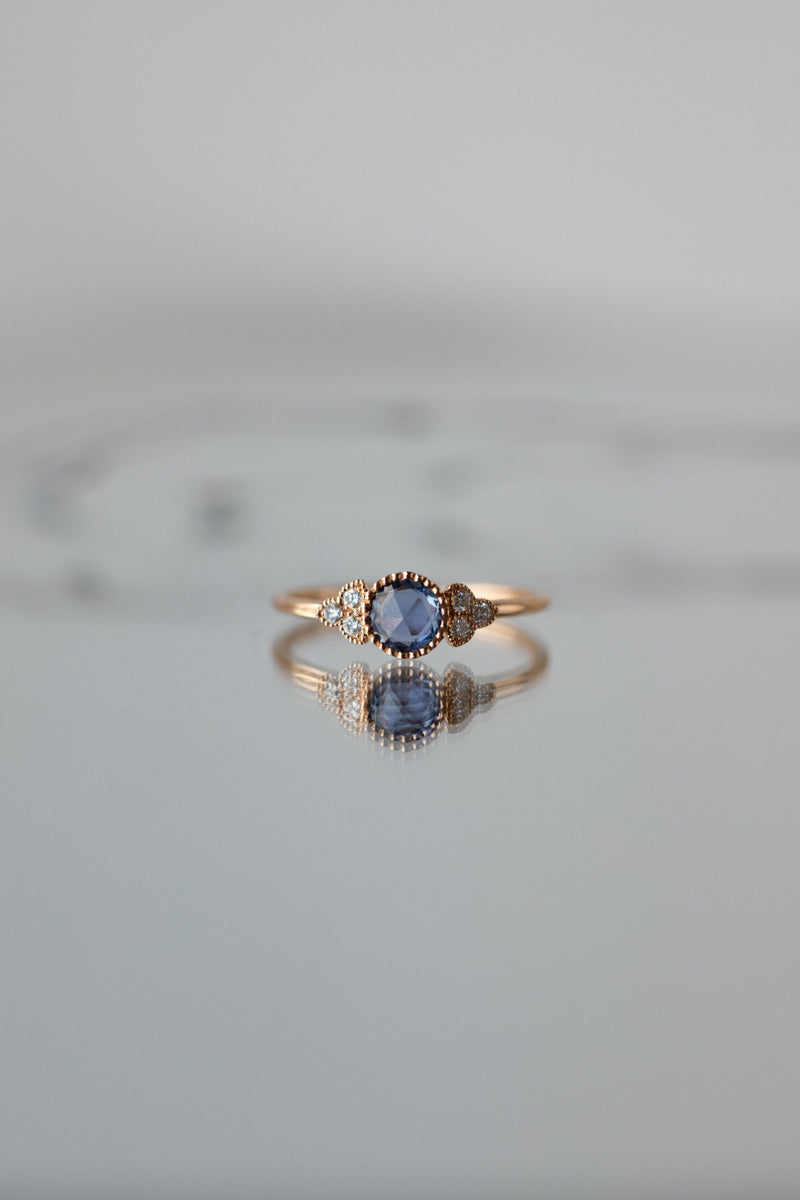 Ring Flora L Blue Sapphire