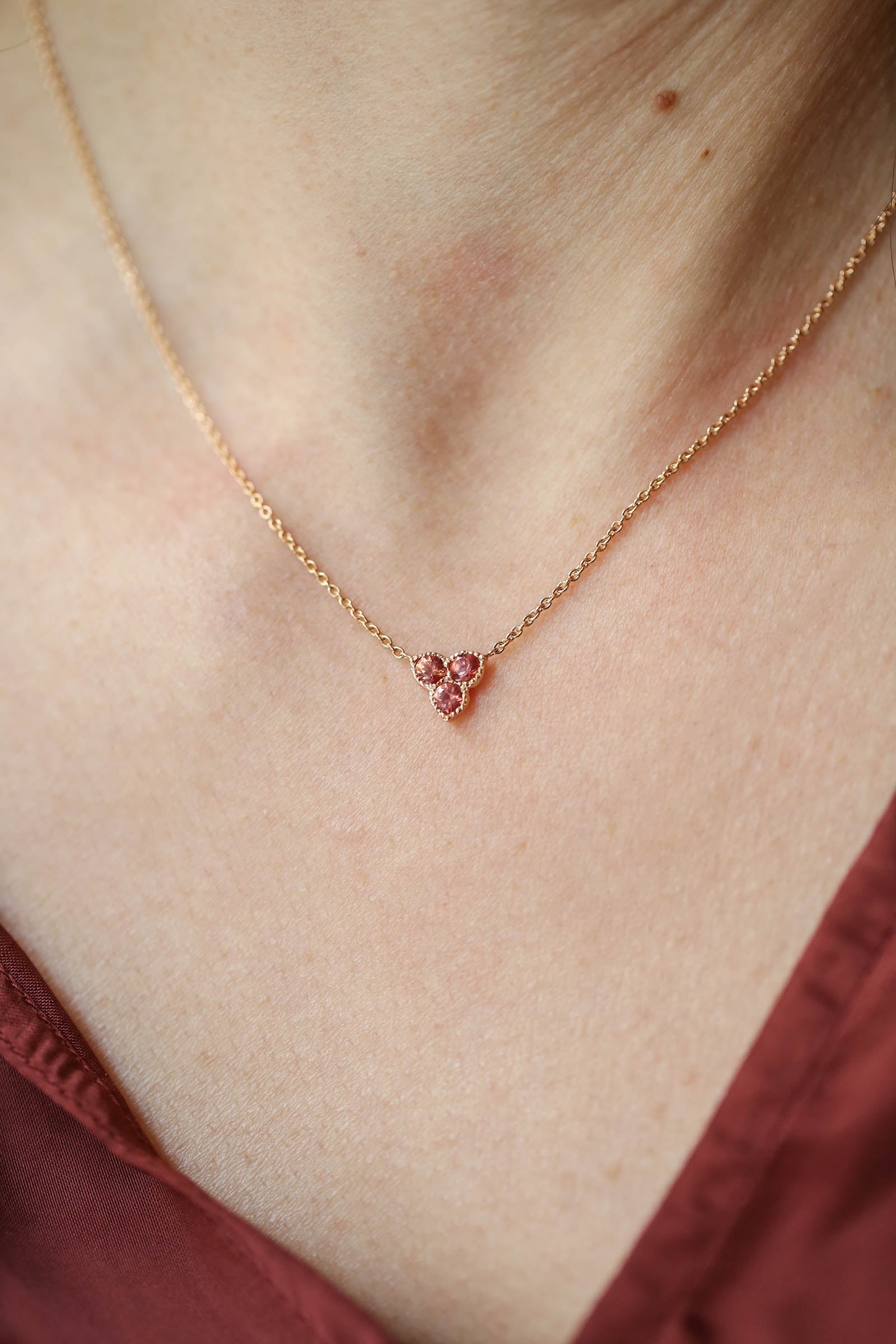 Pièce Unique Necklace Flora Saphirs Umba Orangés