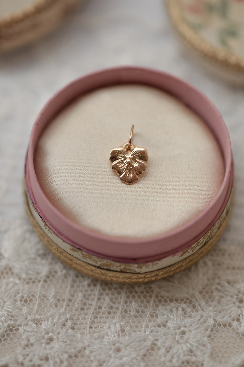 Designer jewelry, gold charm pendant for a birth or baptism, symbolic gold jewelry by Myrtille Beck