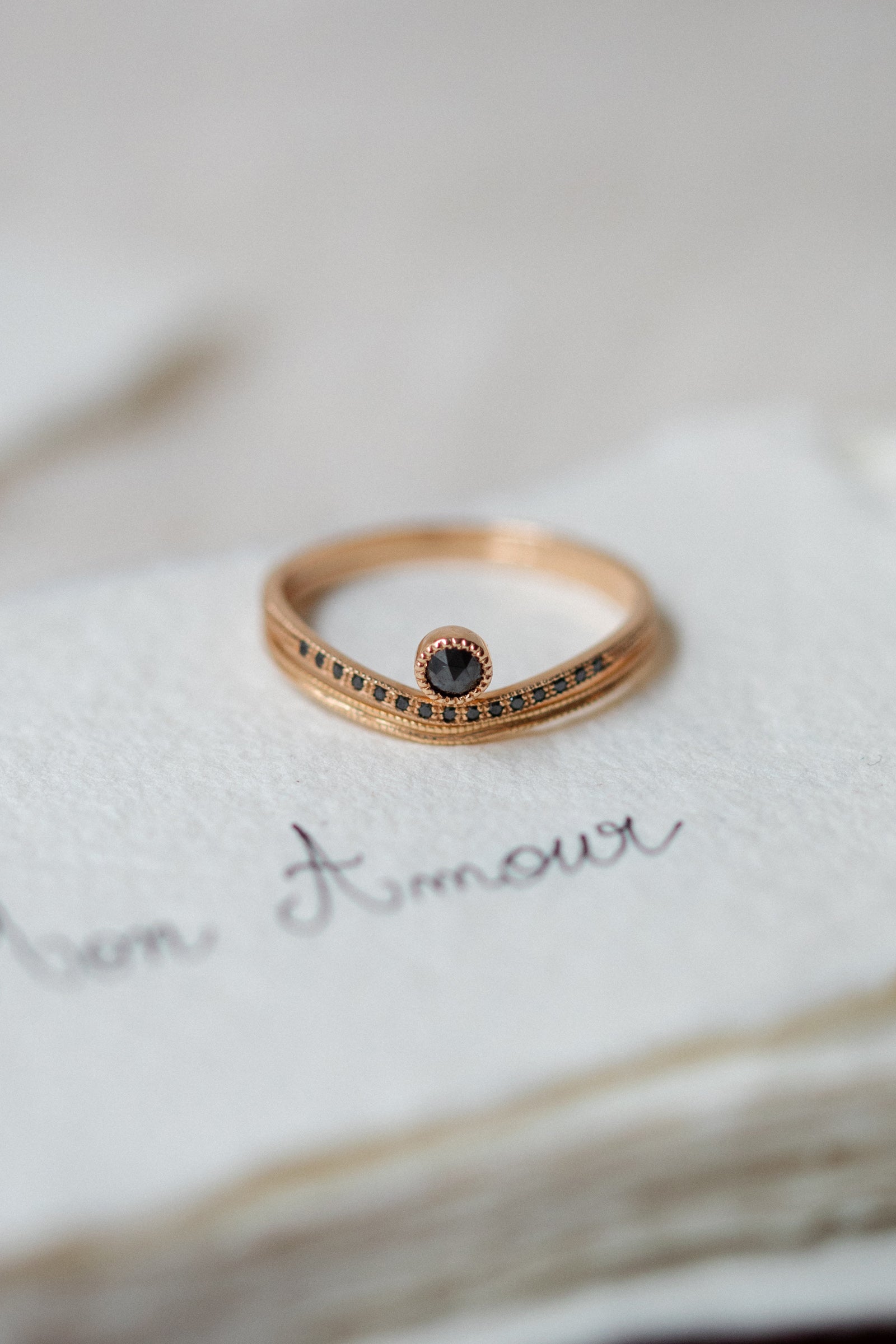 Sienna All Black Diamond Ring