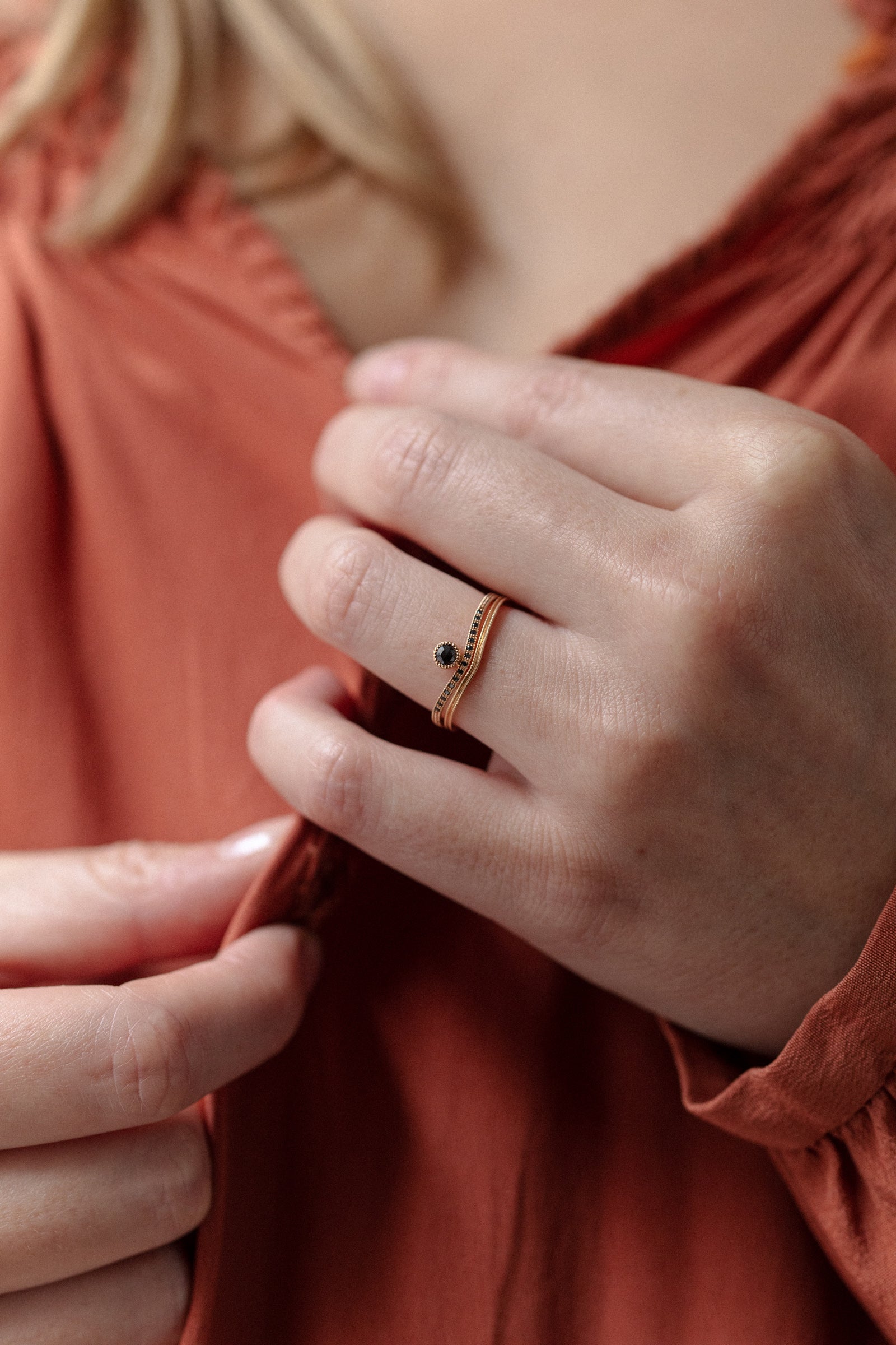 Sienna All Black Diamond Ring