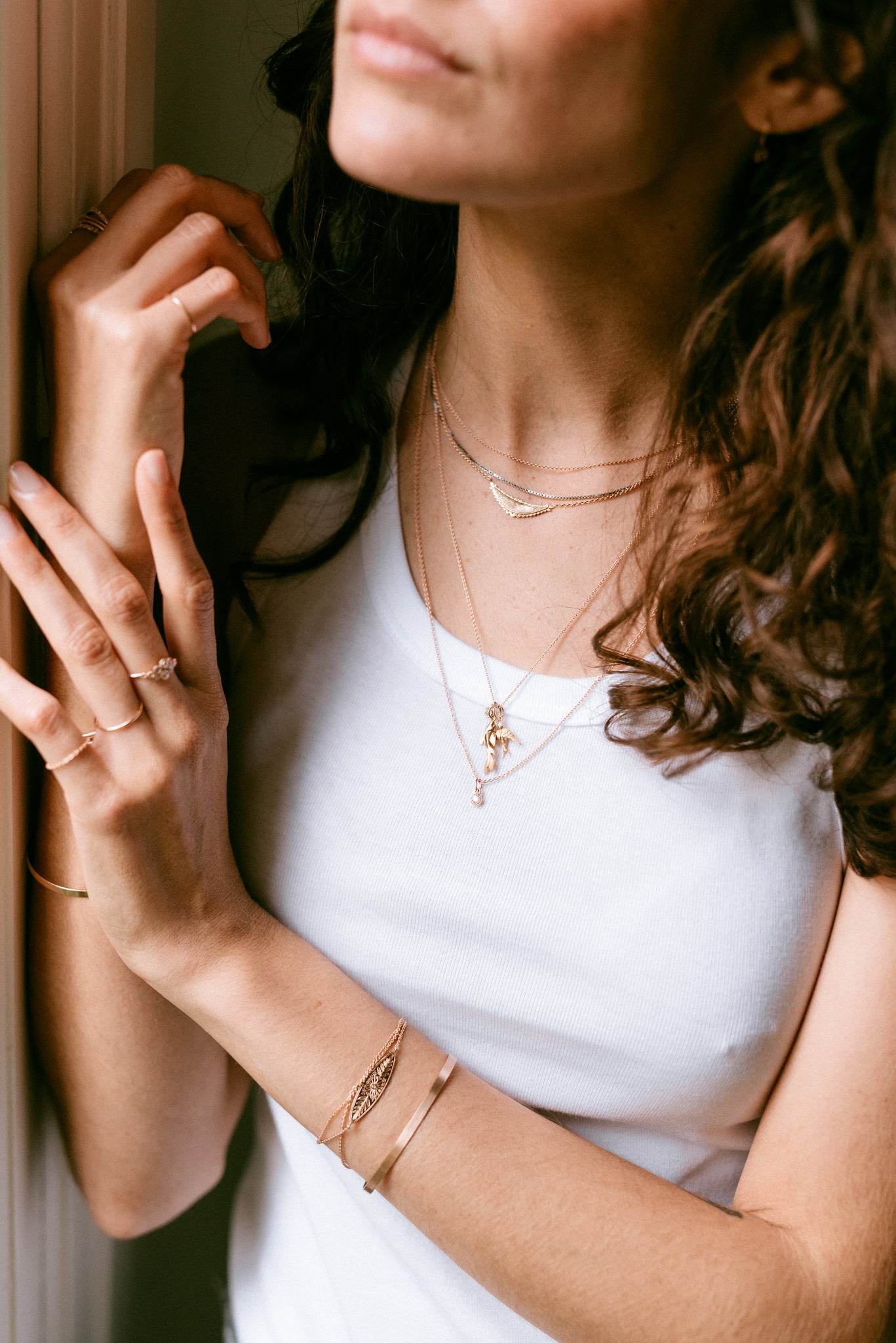 Love L Pendant diamond Salt & Pepper