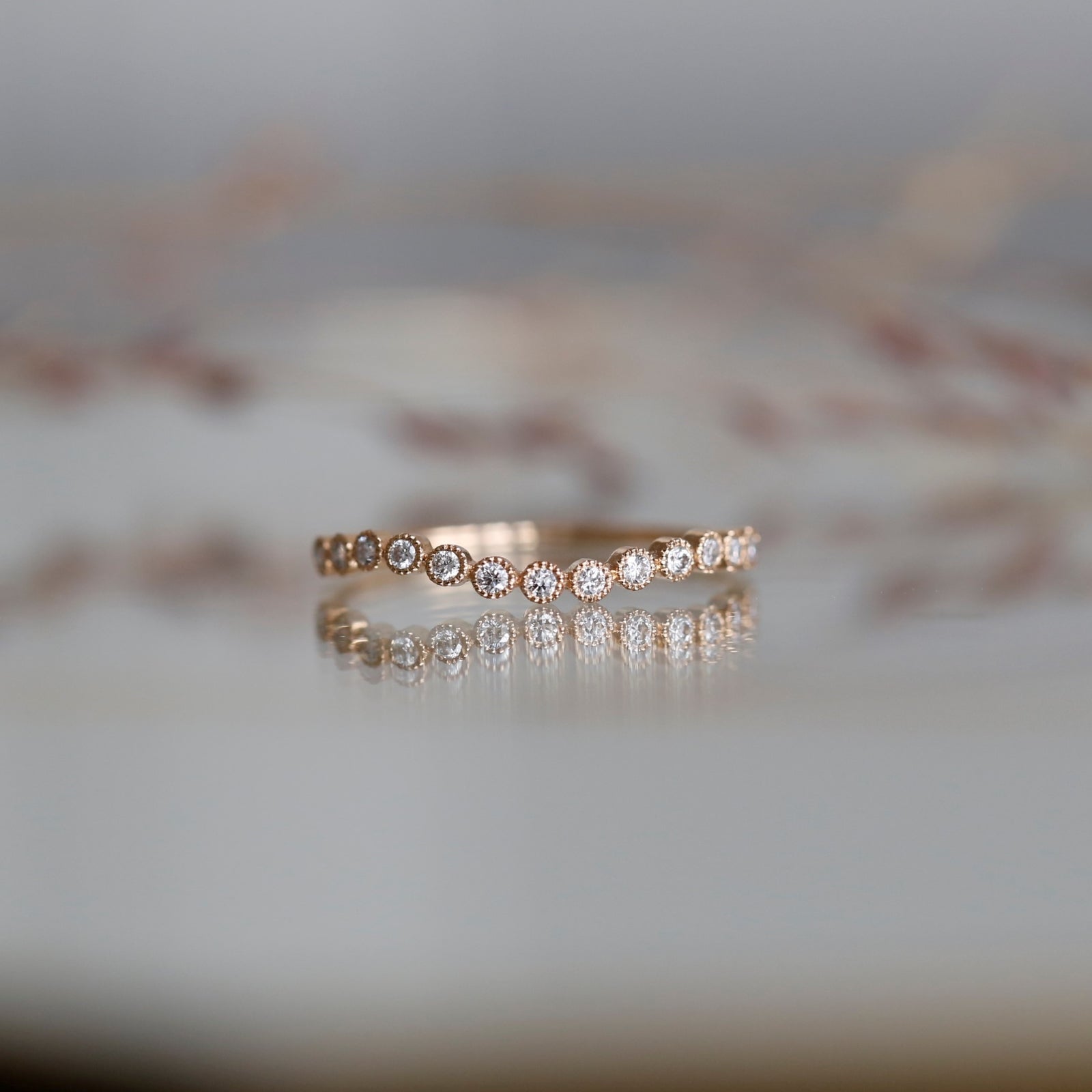 wedding band Céleste Wave Brilliant diamonds