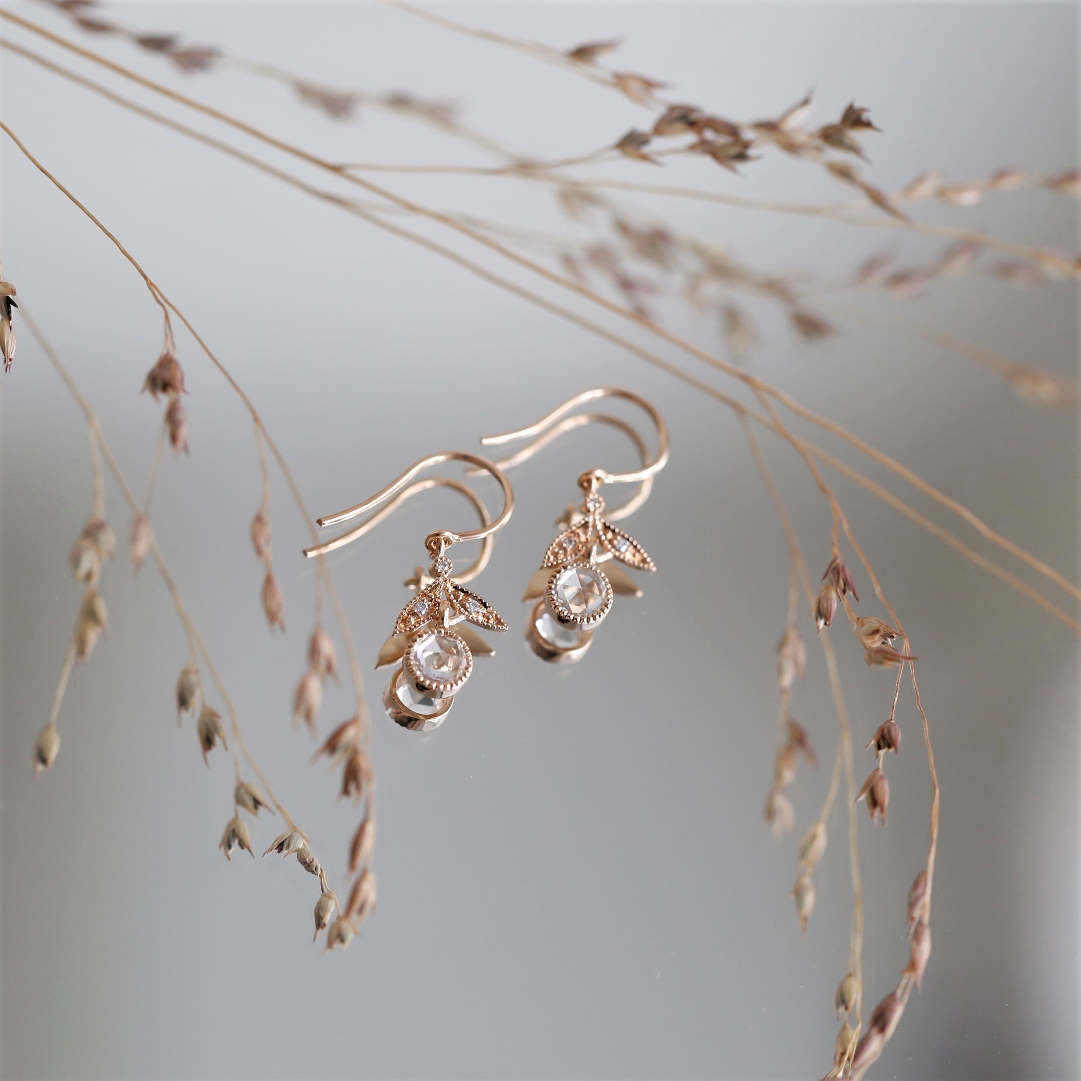 Pendant earrings Feuillage simple L