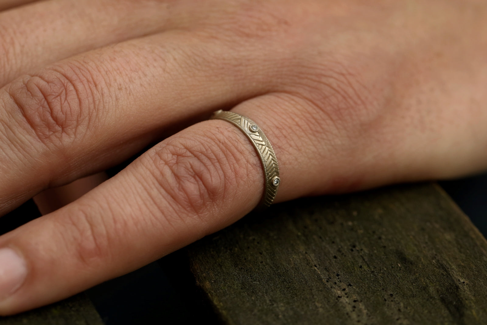 wedding band Marcus Diamonds Salt & Pepper