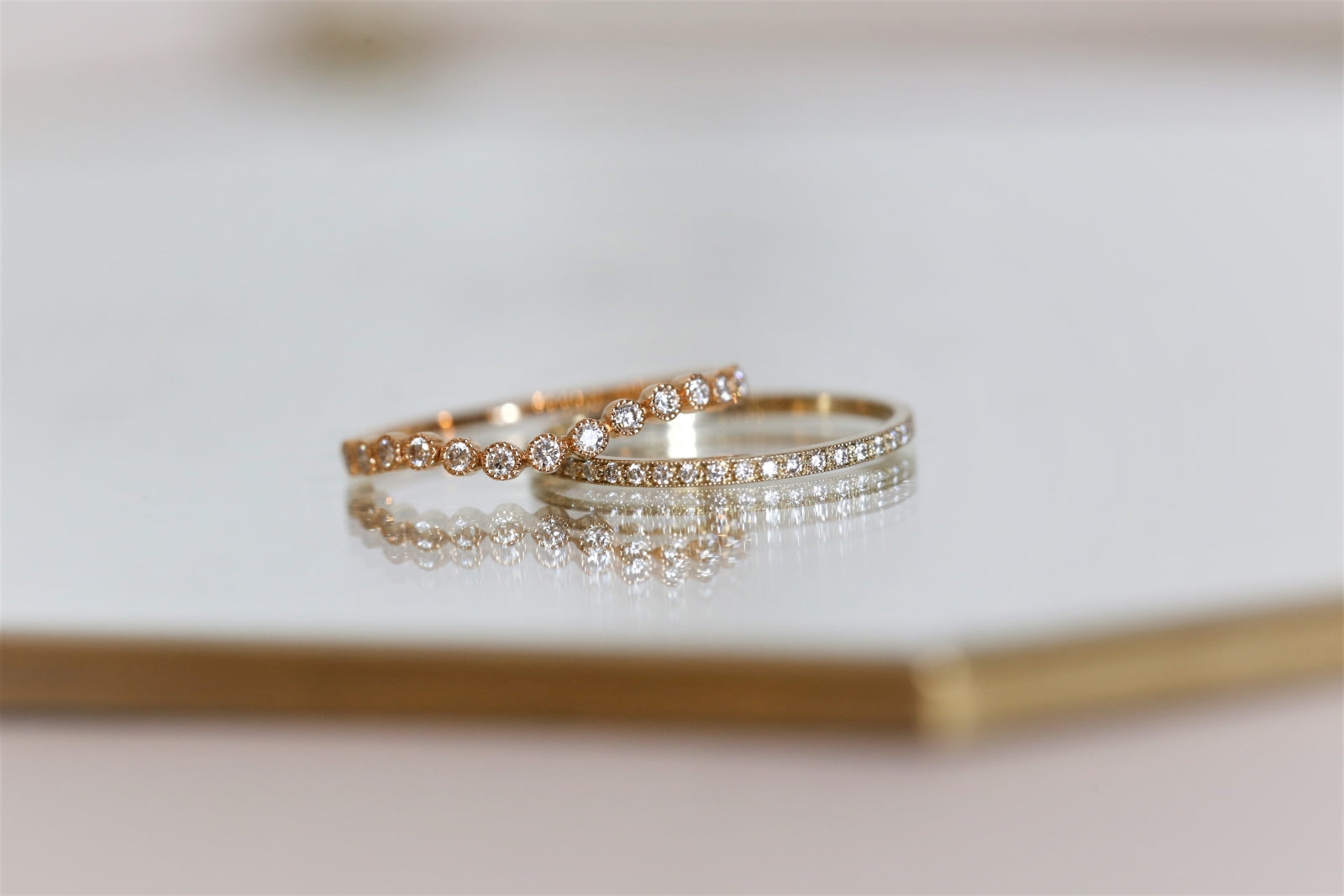 wedding band Céleste Wave Brilliant diamonds