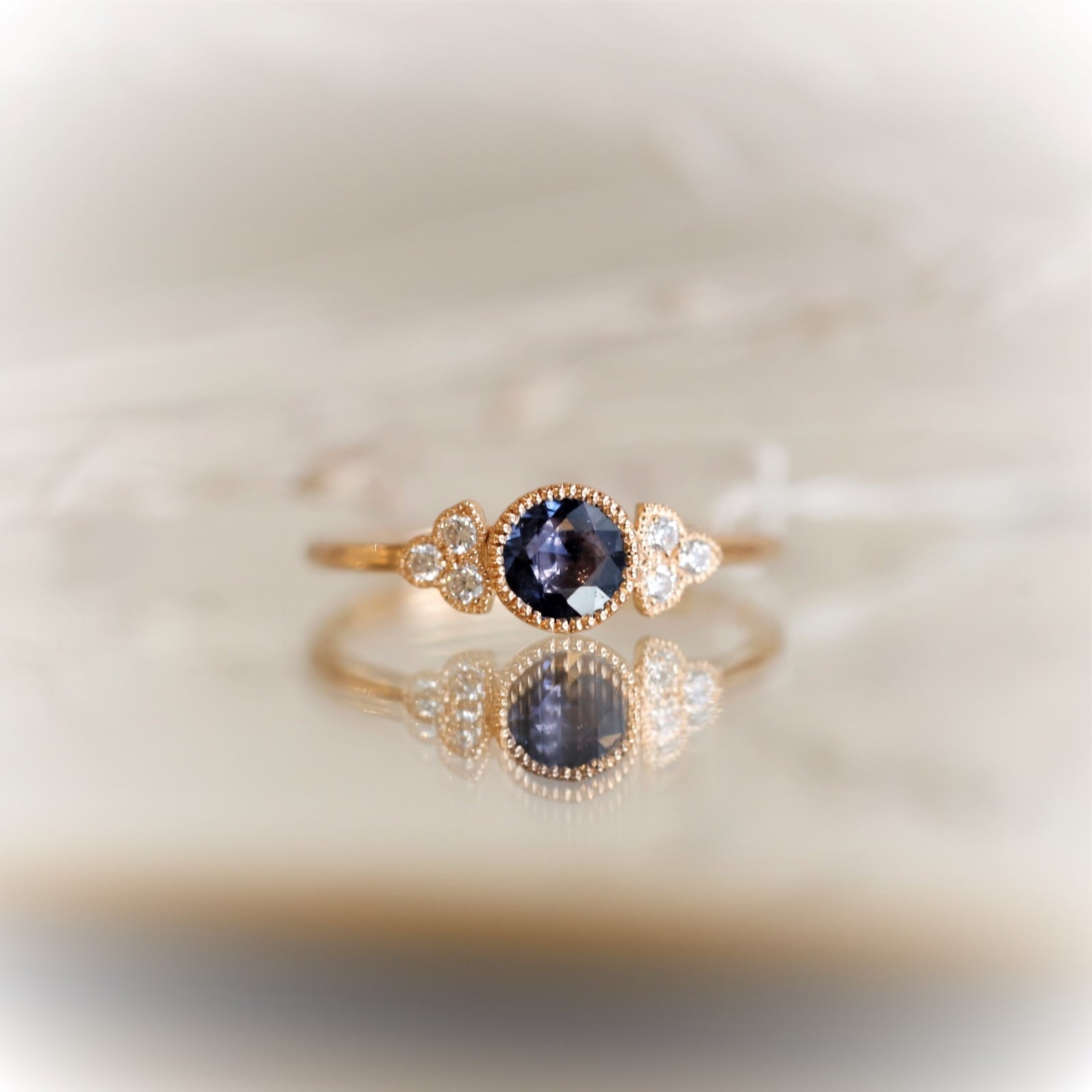 Ring Flora L Blue Sapphire