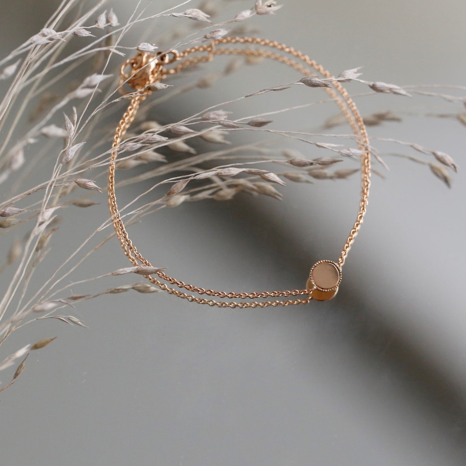 Milgrain Mini Medal Bracelet 5mm