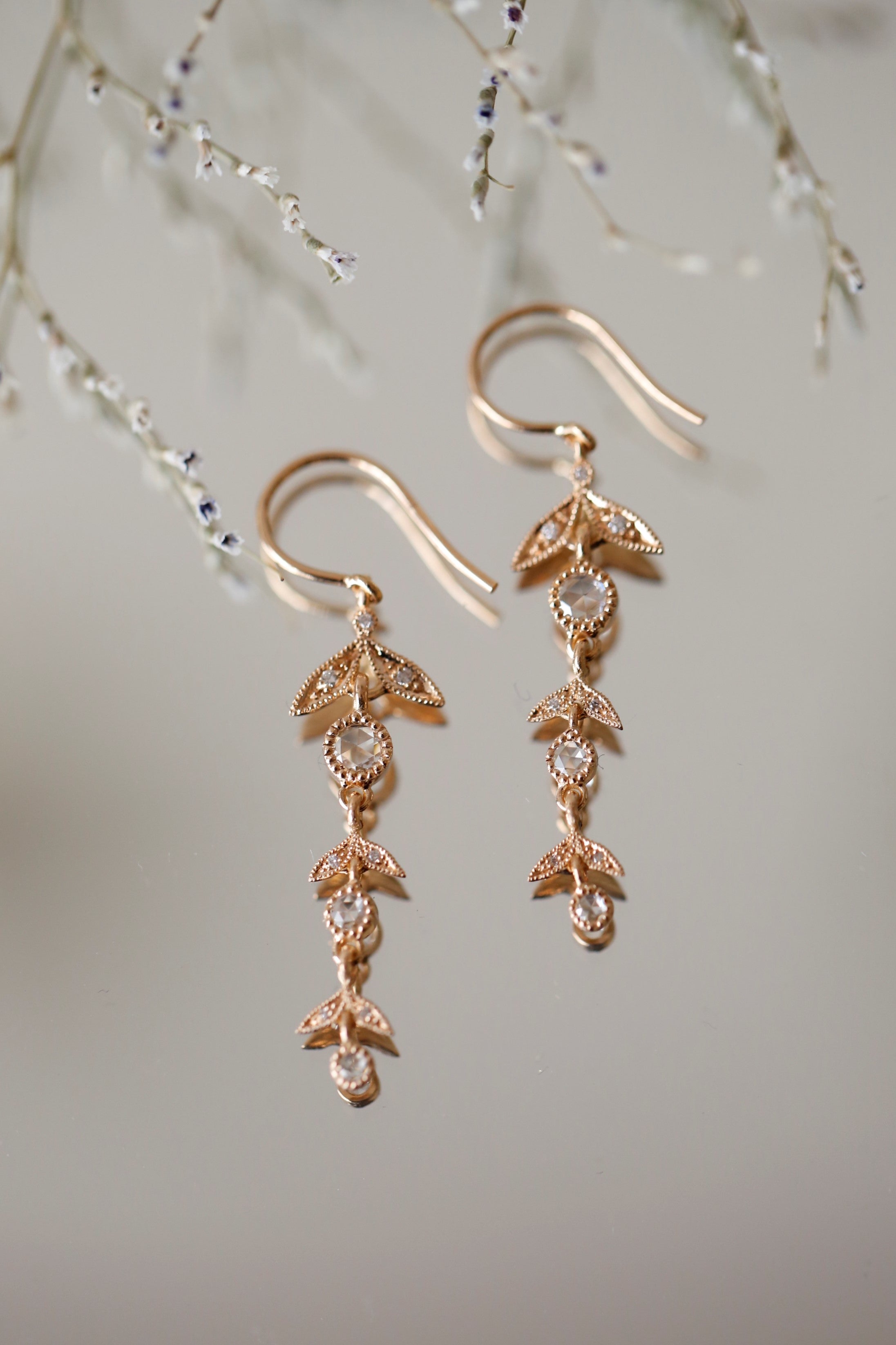 Pendant earrings Feuillage Long M
