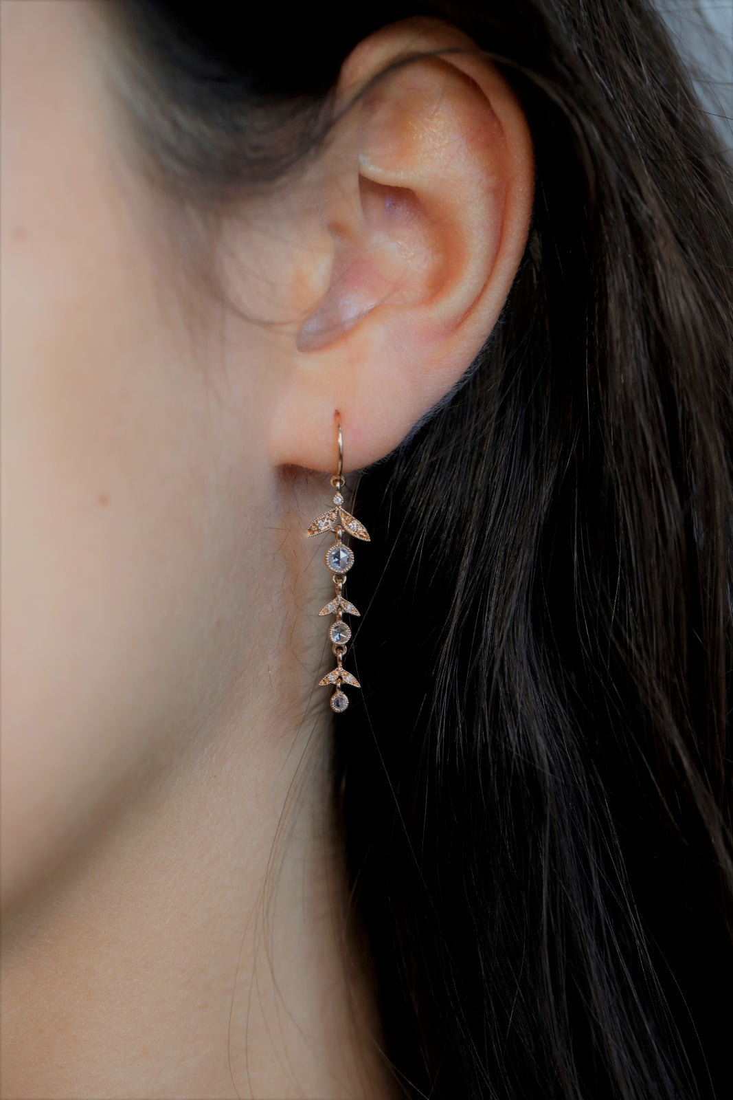 Pendant earrings Feuillage Long M