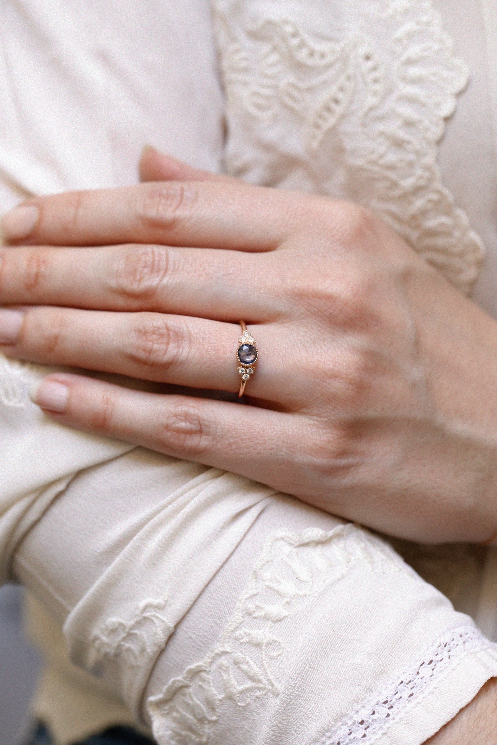 Ring Flora L Blue Sapphire