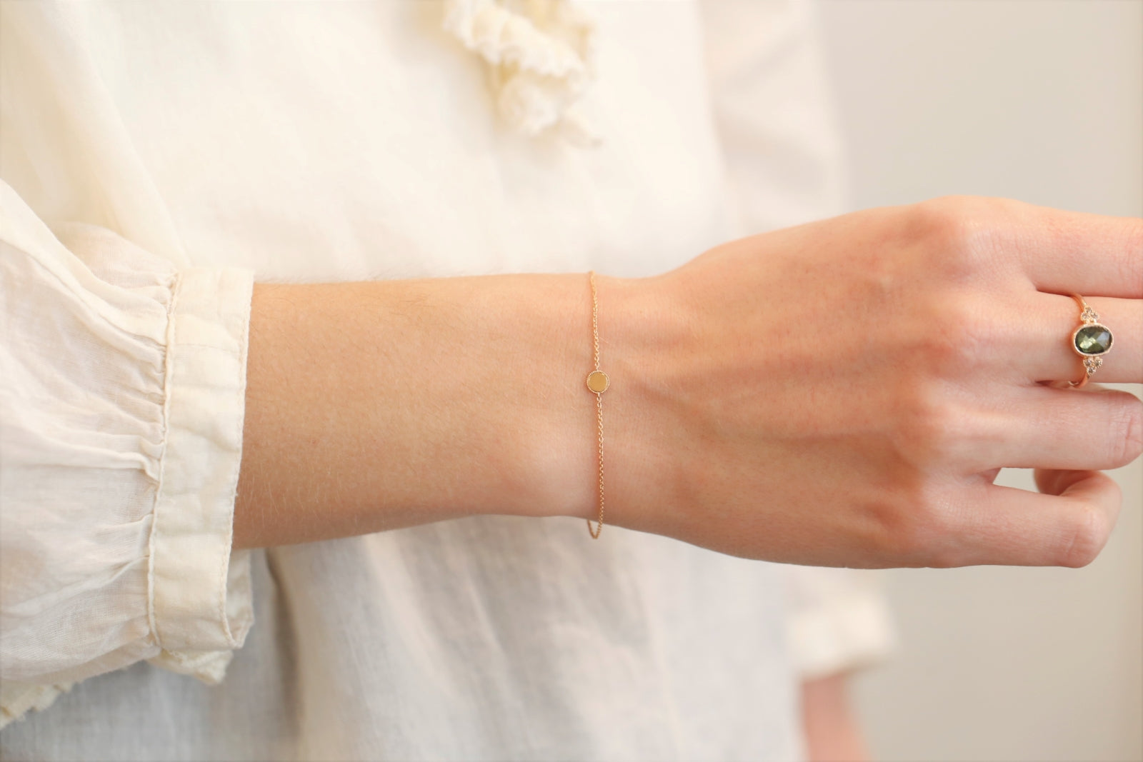 Milgrain Mini Medal Bracelet 5mm