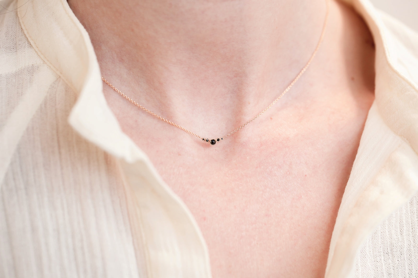 Black Petit AmourCélesteDiamond Necklace