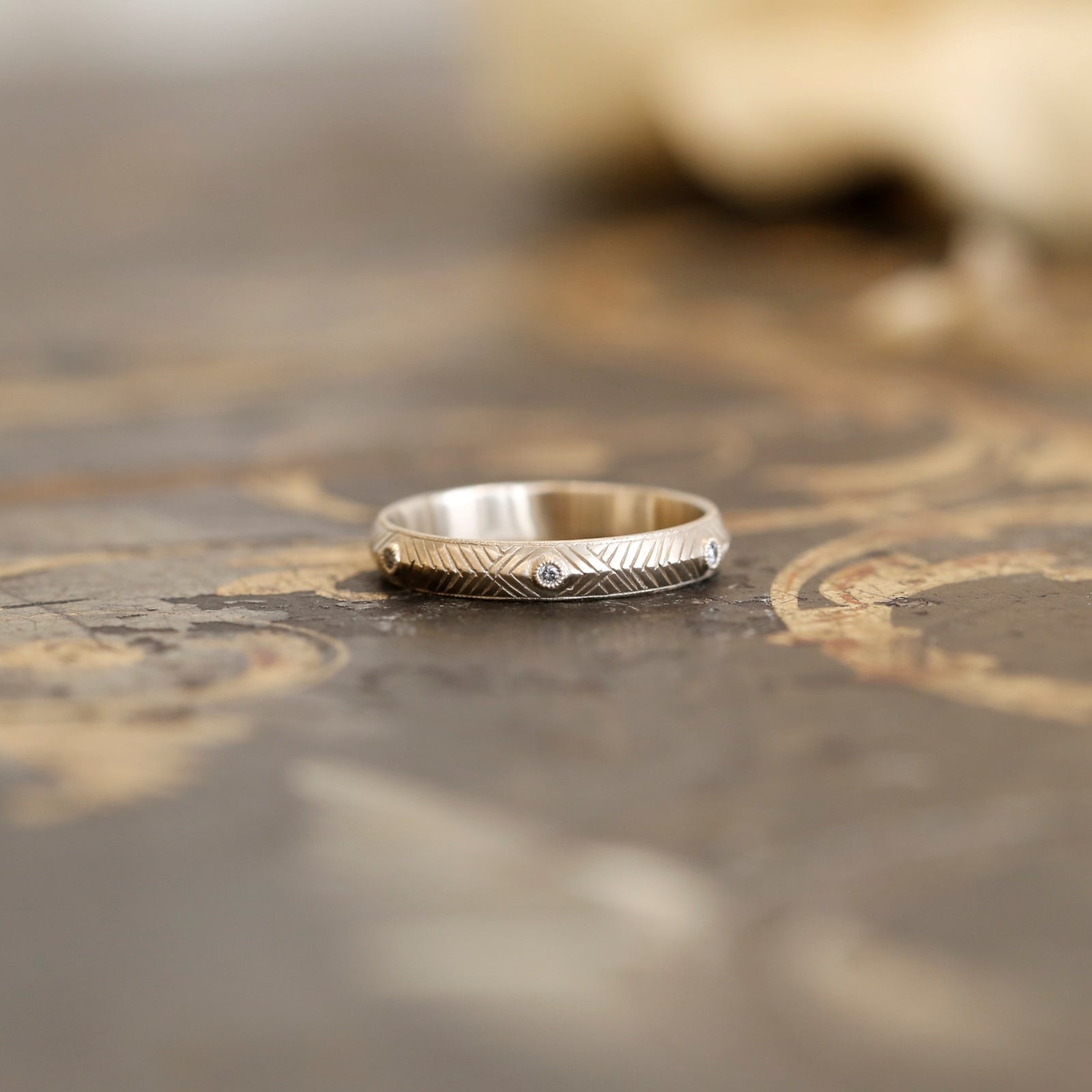 wedding band Marcus Diamonds Salt & Pepper