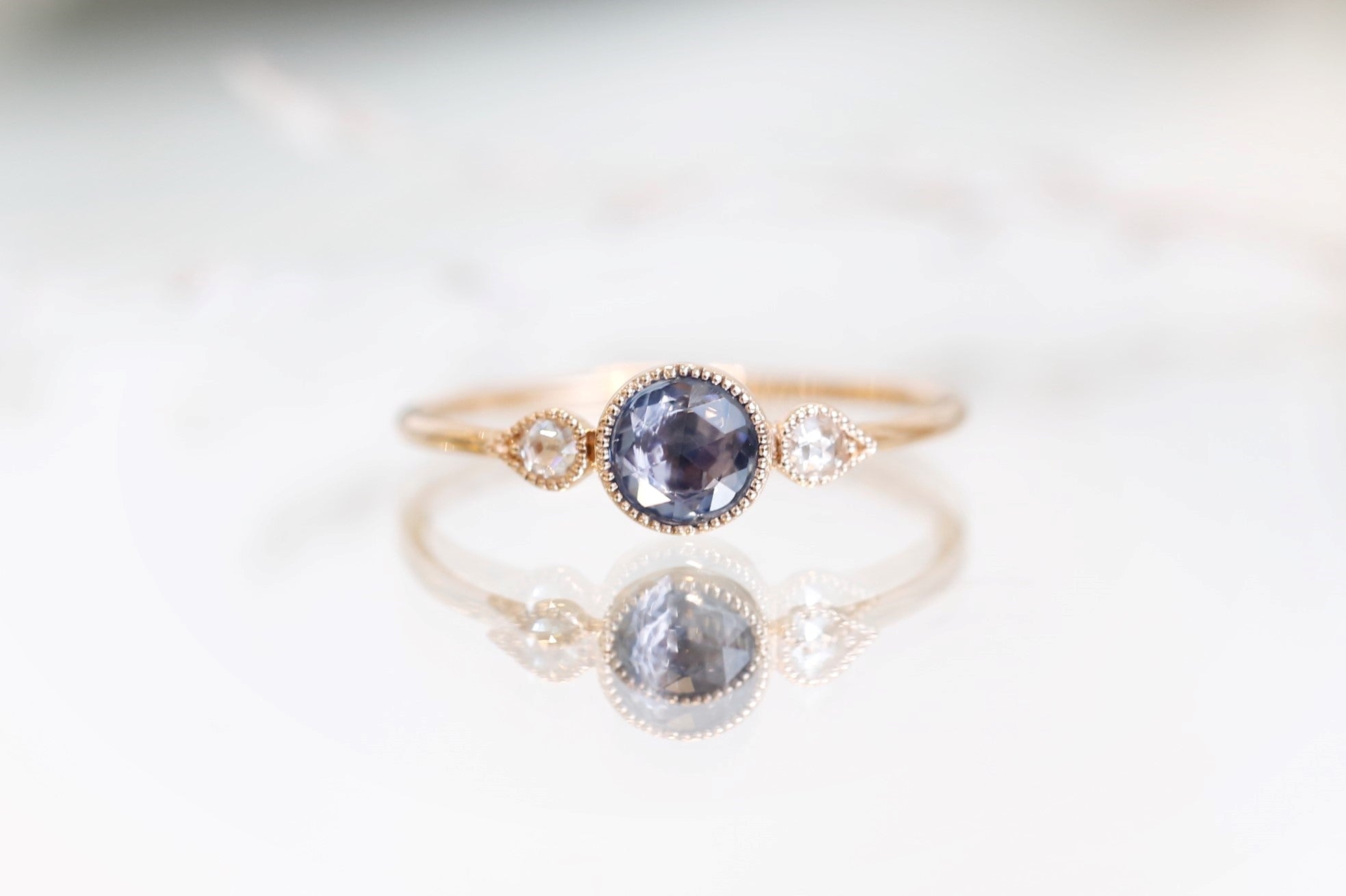 Love ring Céleste L Blue sapphire