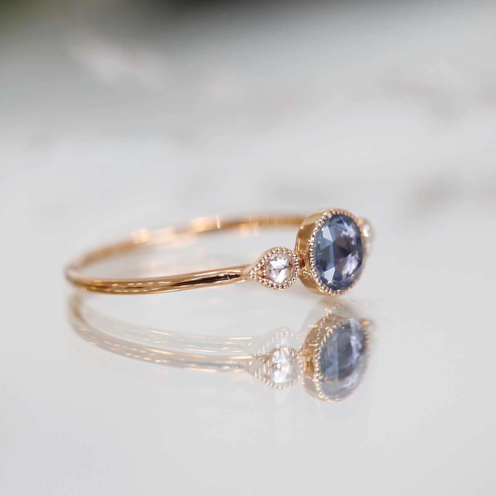 Love ring Céleste L Blue sapphire