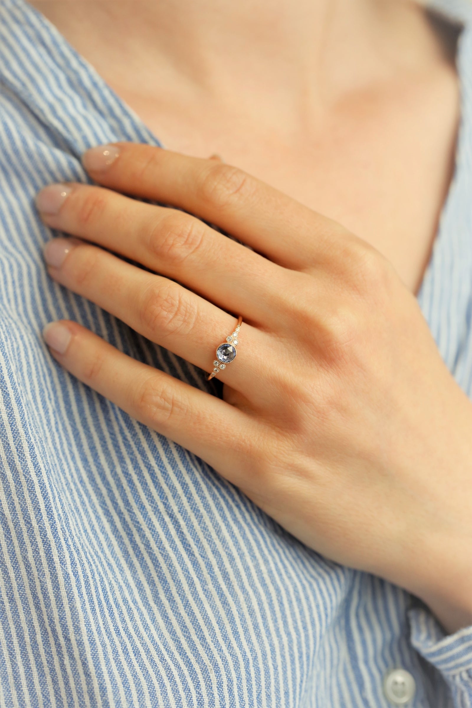 Ring Iris L Blue Sapphire