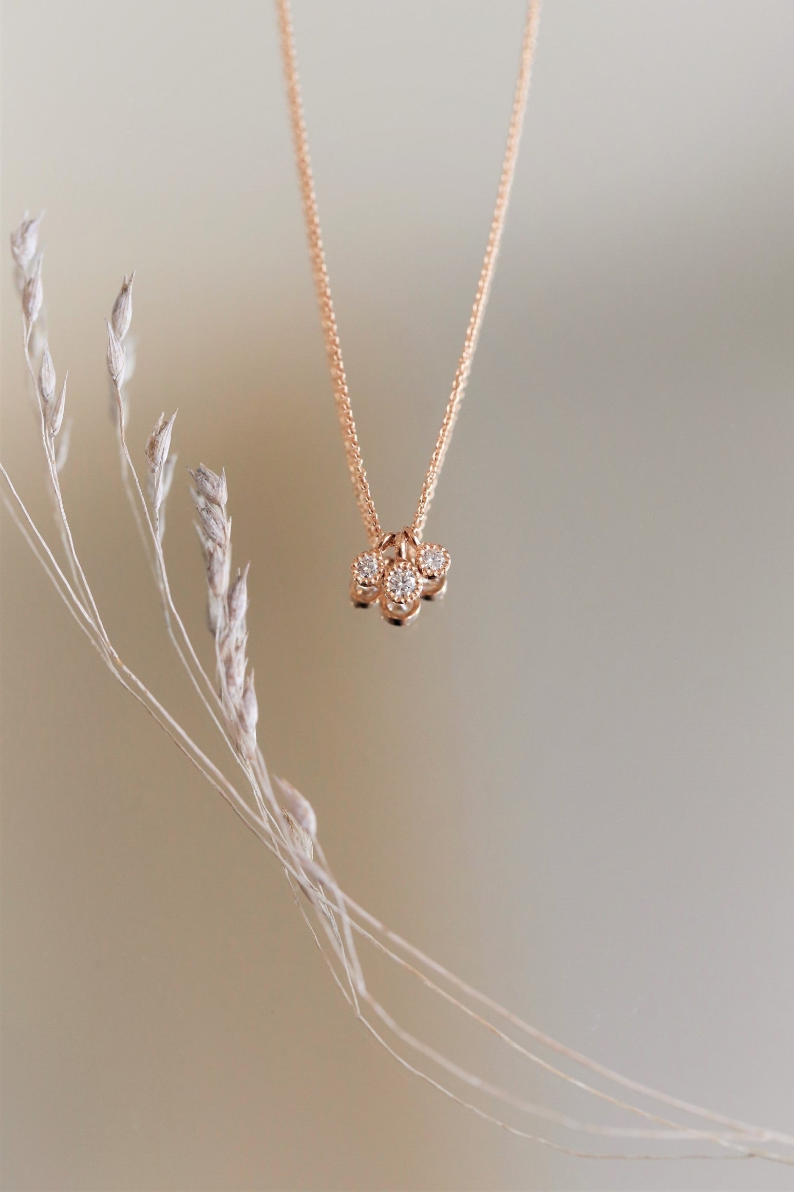 Love Triple Diamond Necklace S-XS