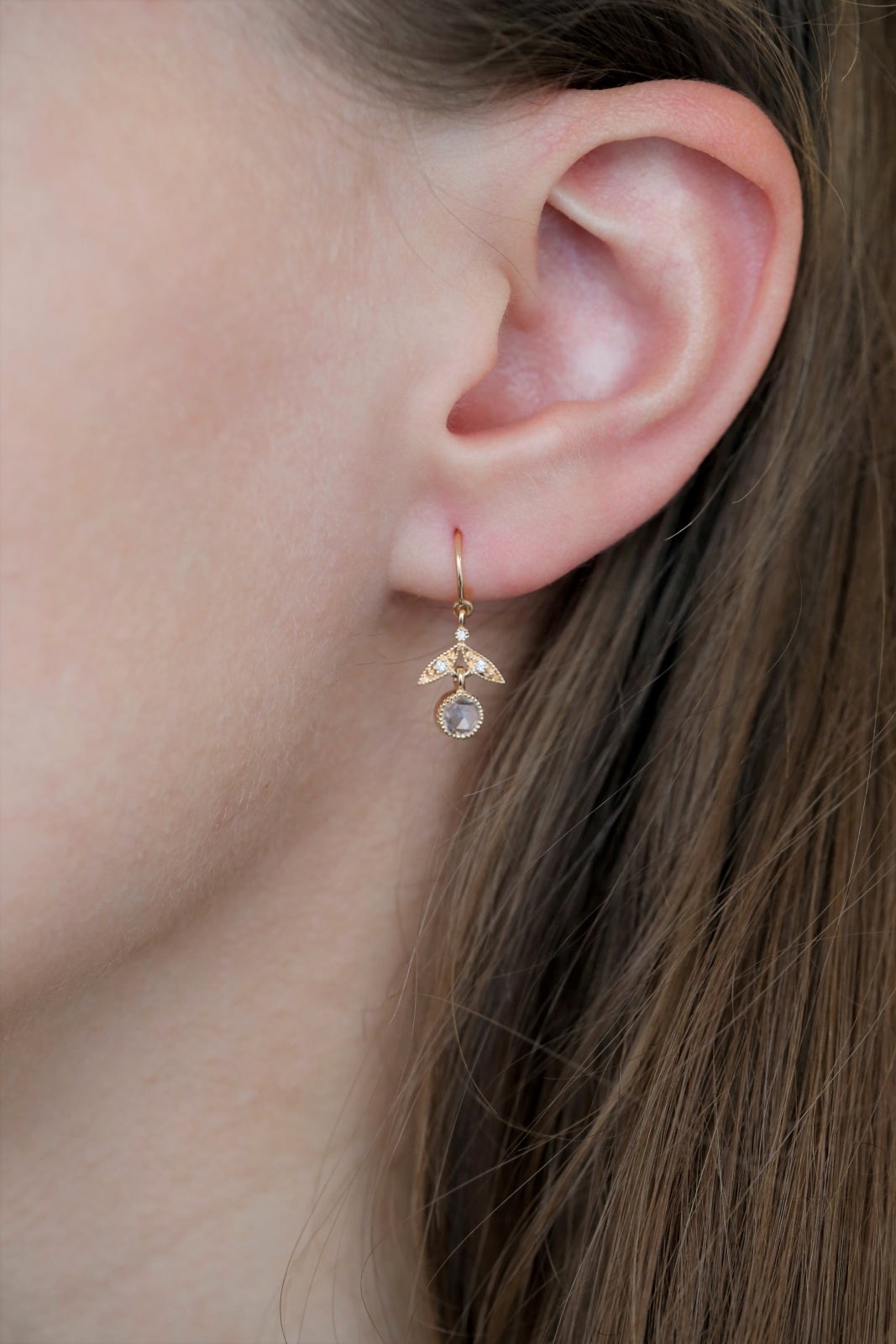 Pendant earrings Feuillage simple L