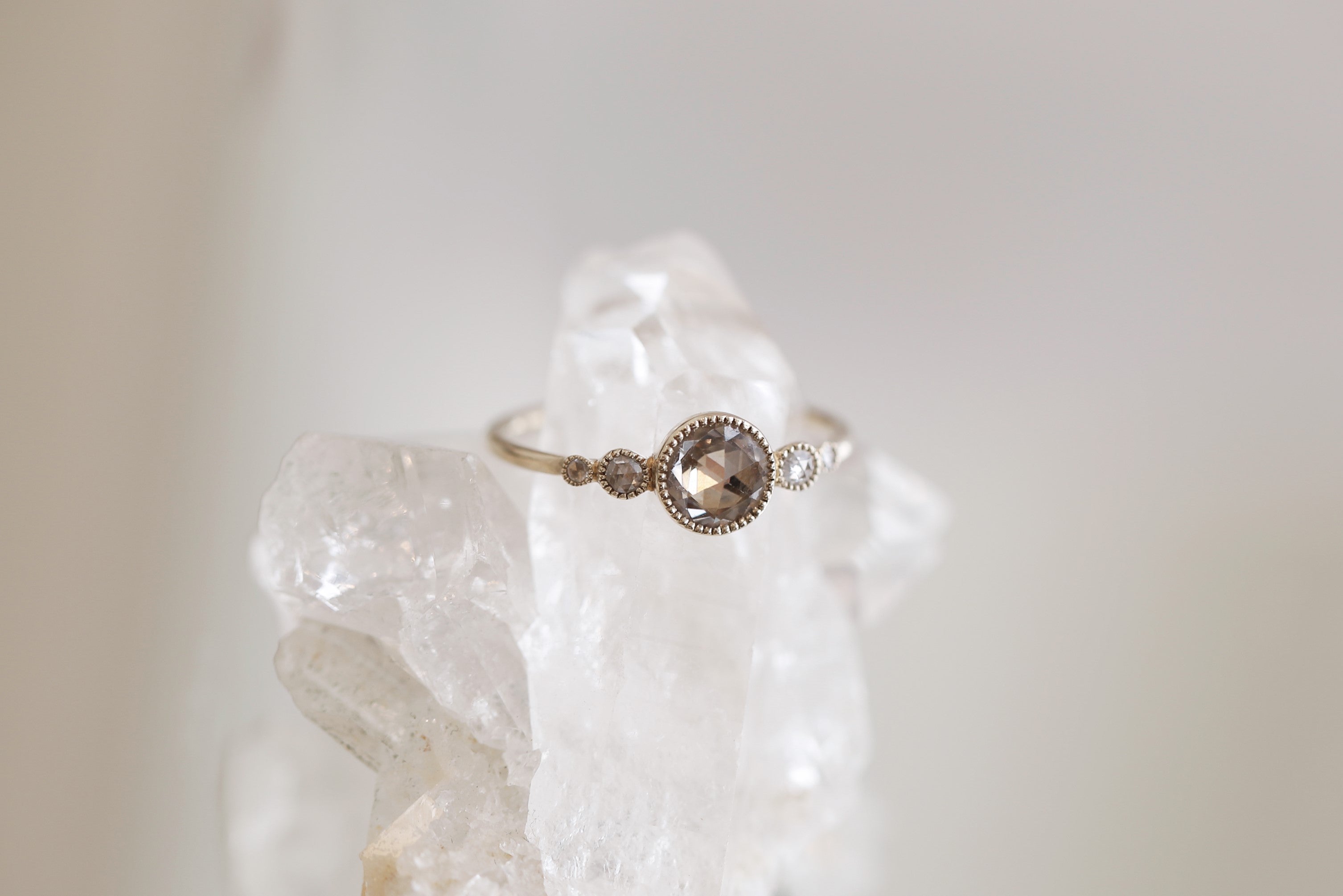 White Sapphire Coconut Ring