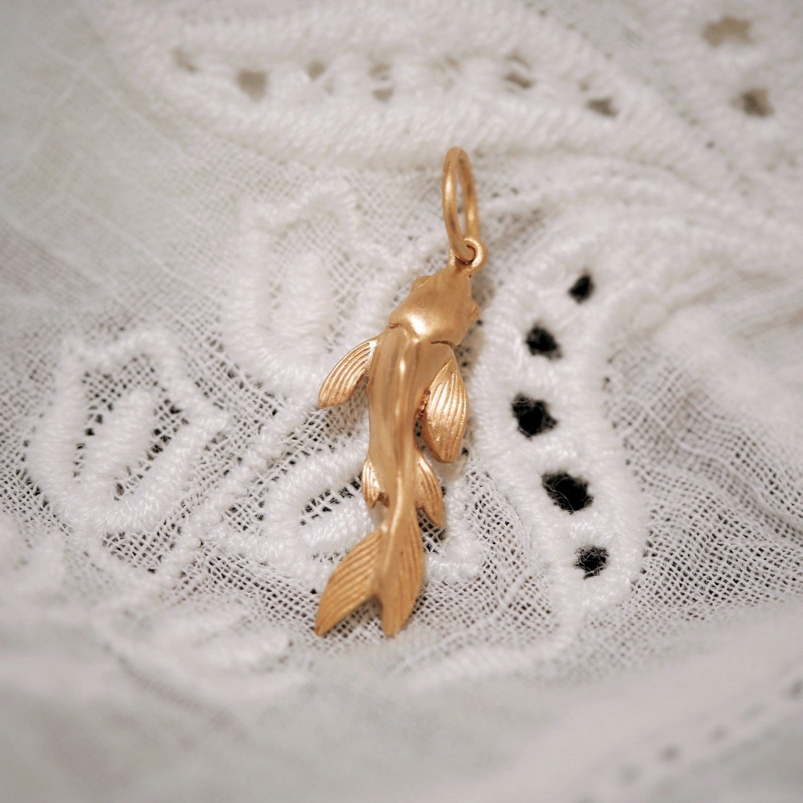 Golden Carp Charm