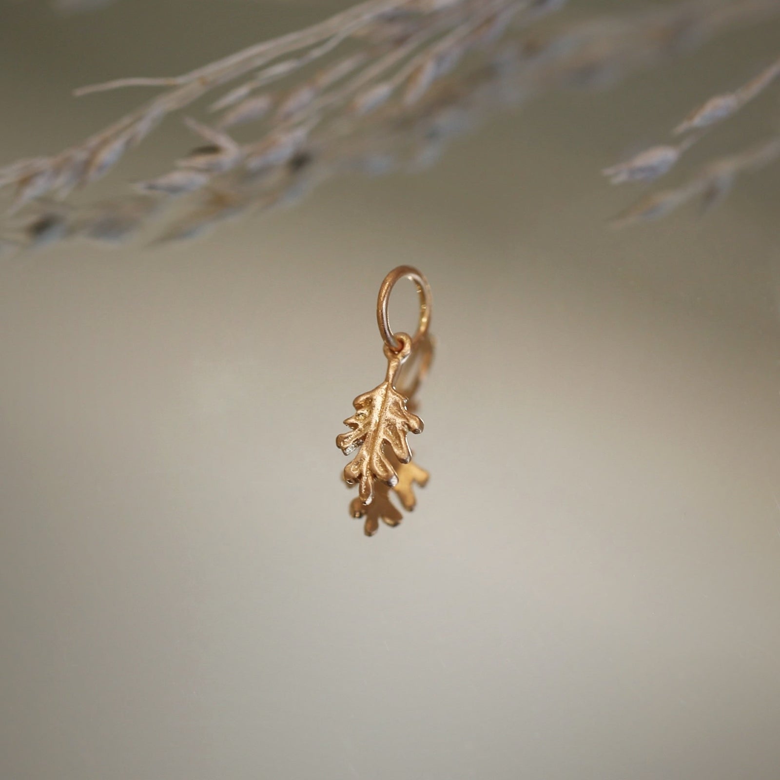 Oak leaf charm