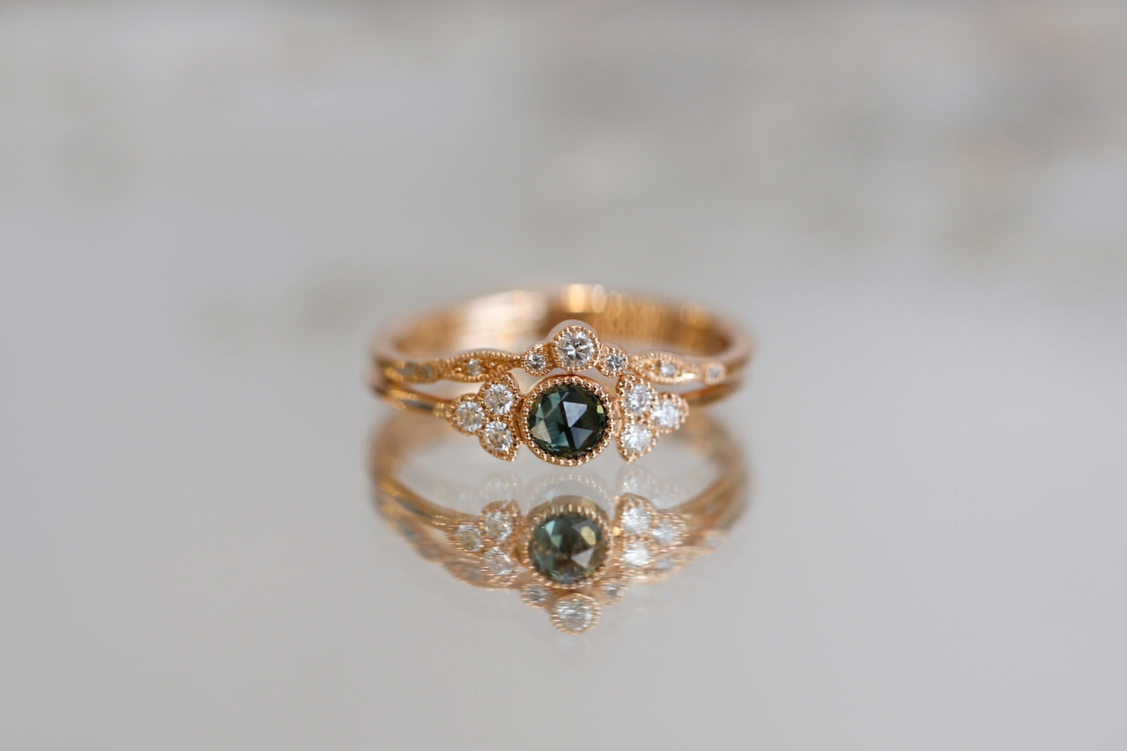 Ring Flora M Sapphire mermaid