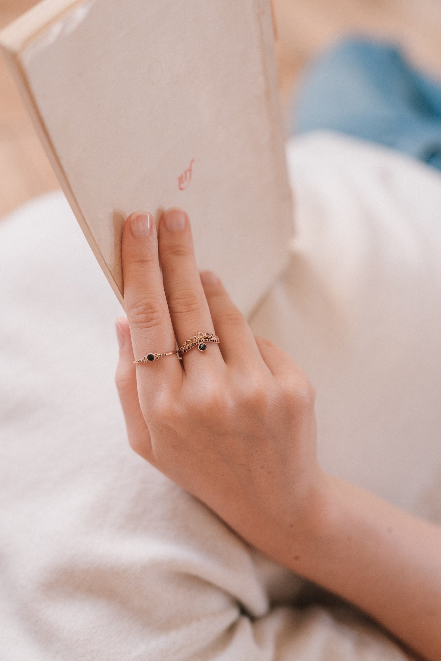 Ring - Sienna Diamants Noirs, Myrtille Beck, Designer's engagement ring, Vintage engagement ring