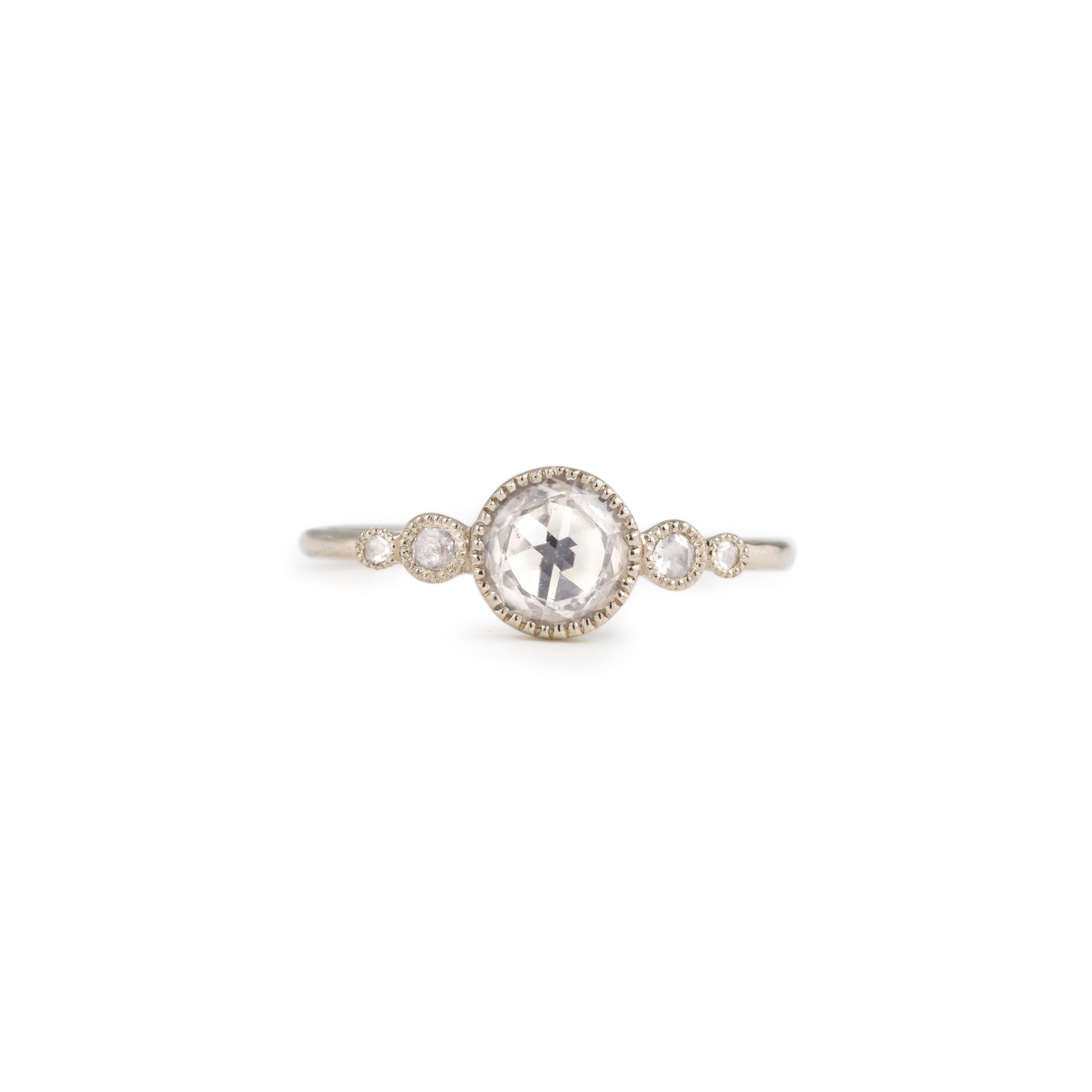 White Sapphire Coconut Ring