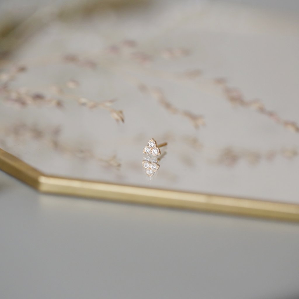 Flora diamonds earrings, Myrtille Beck, designer earrings, vintage earrings, diamond earrings, , designer earrings, vintage earrings