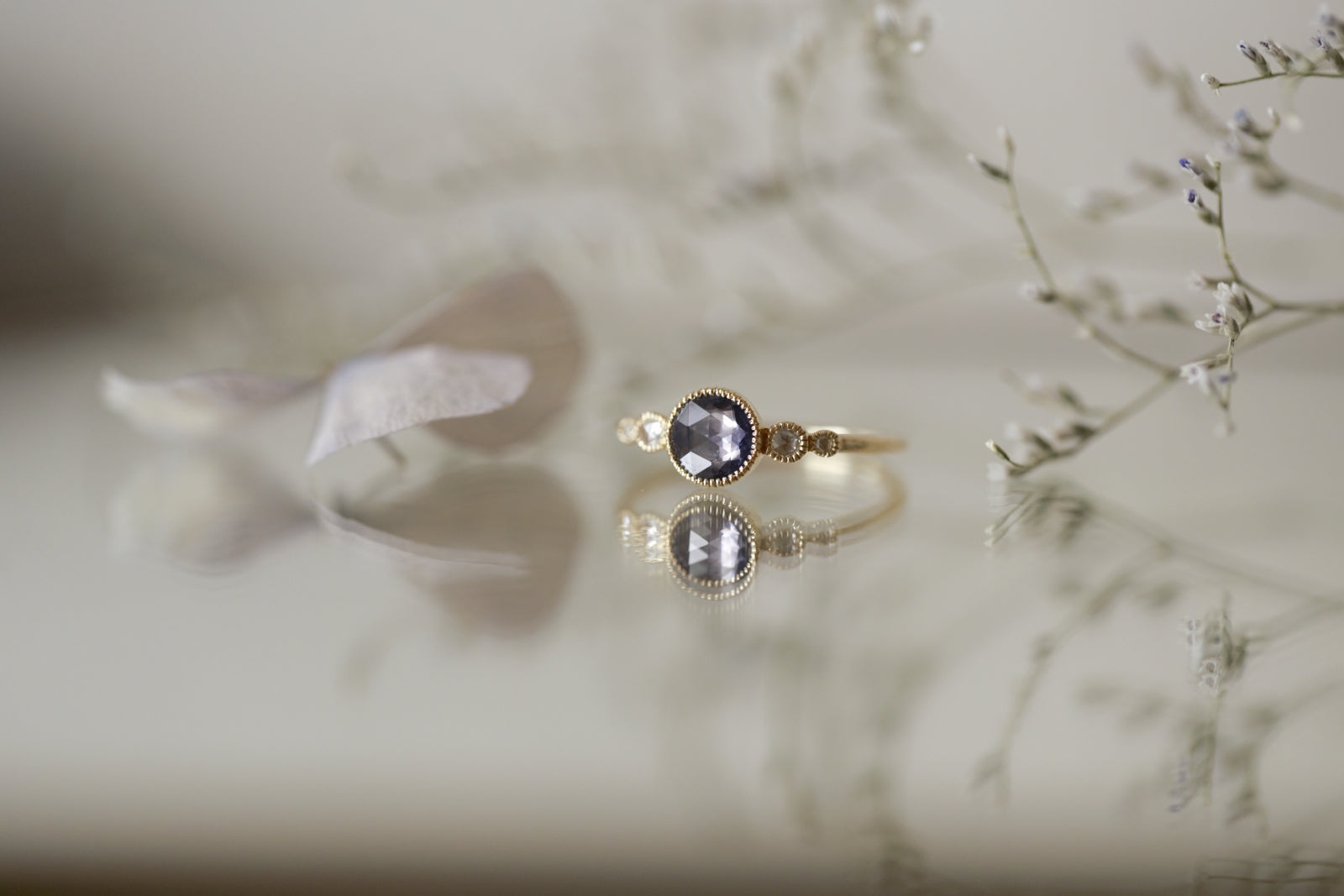 Coco Ring Blue Sapphire and Diamonds