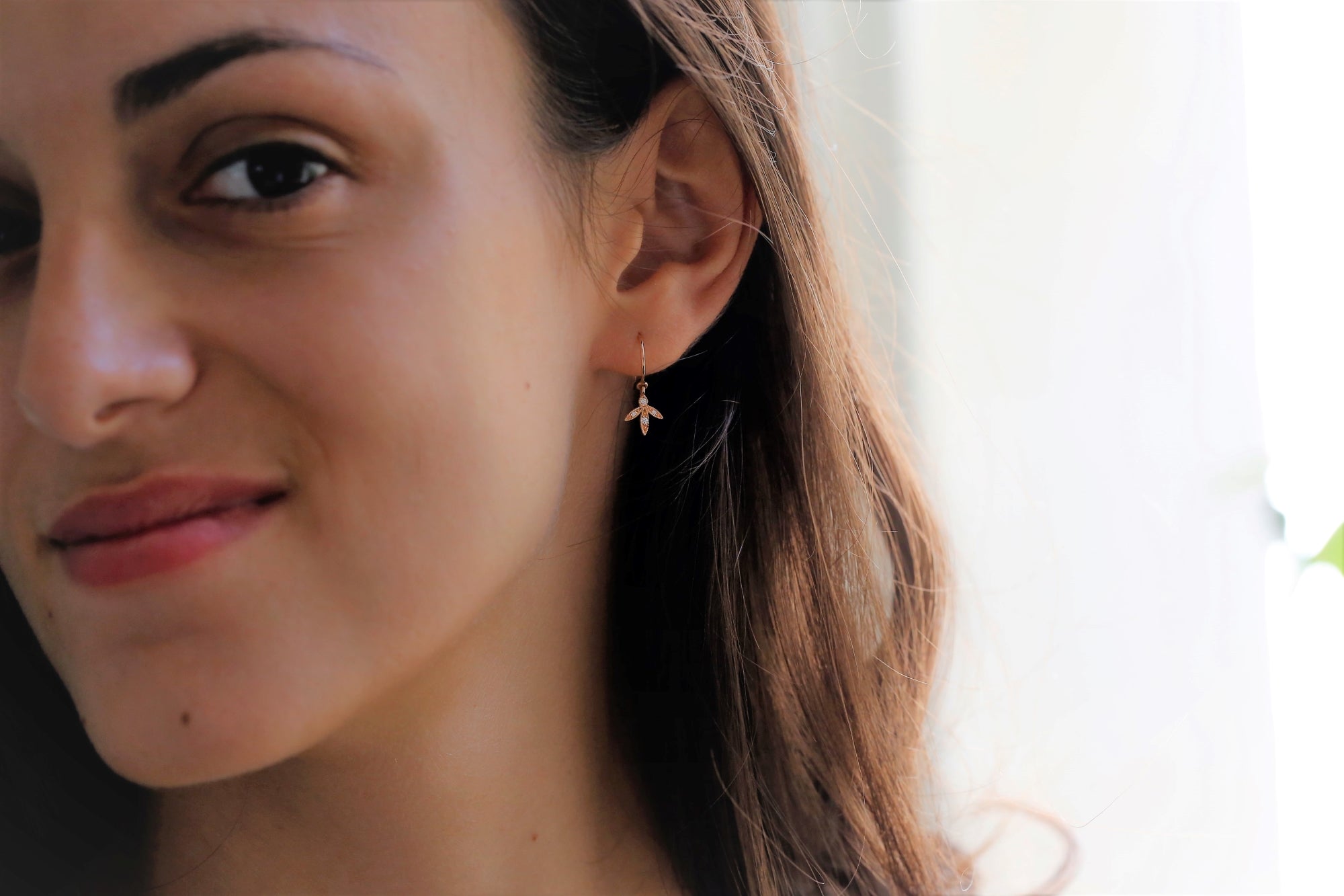 Pendant earrings Allegria Feuilles