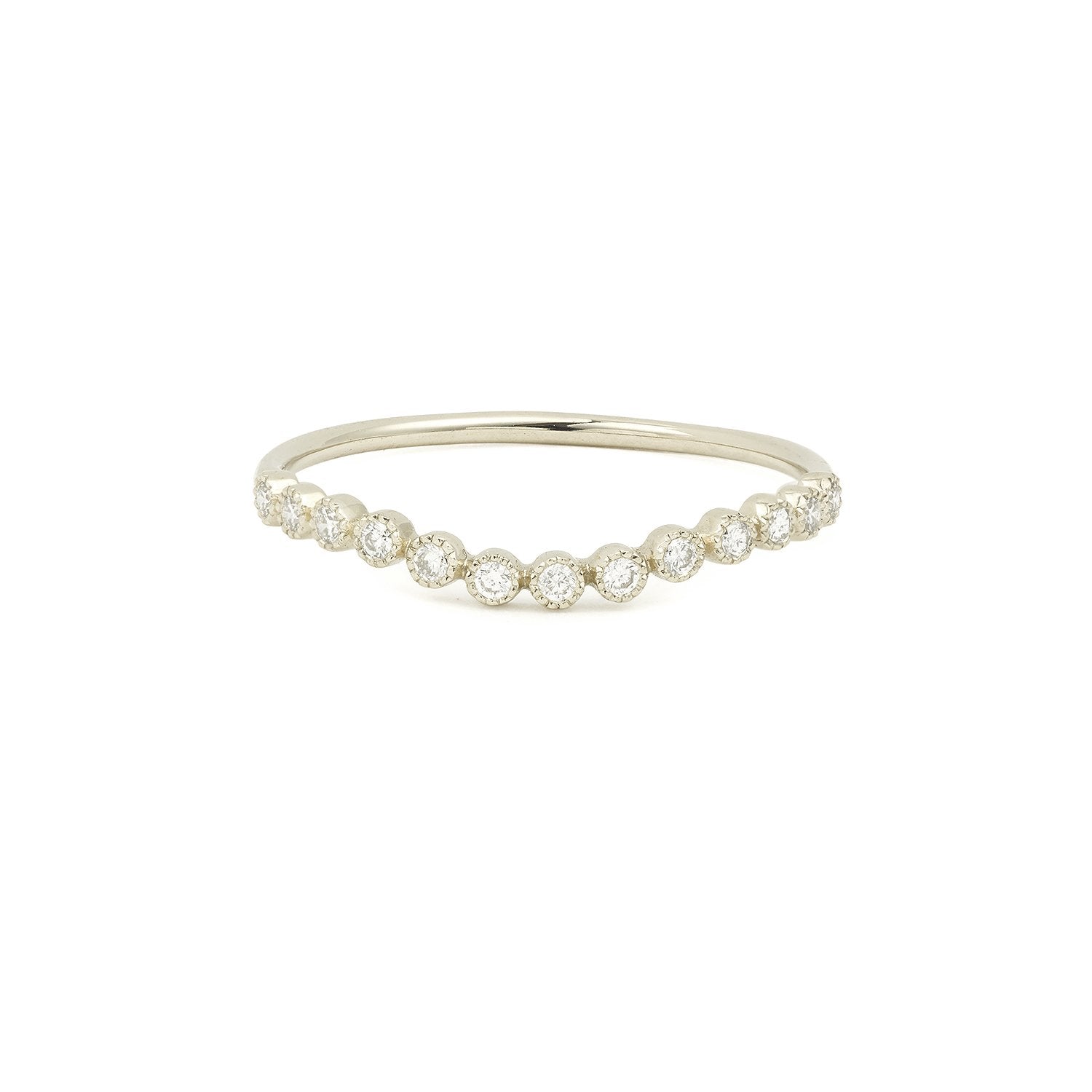 wedding band Céleste Wave Brilliant diamonds