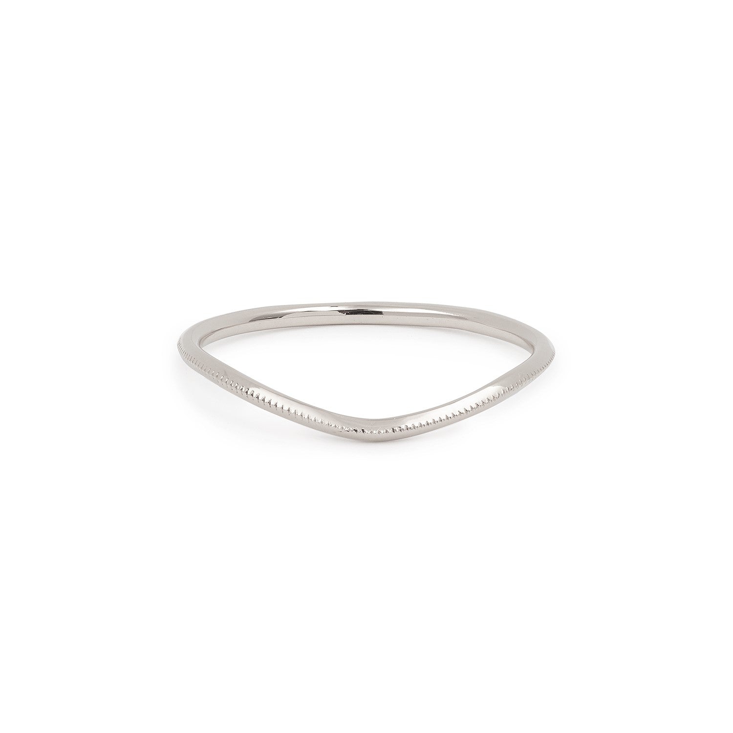 wedding band Wave Milgrain simple